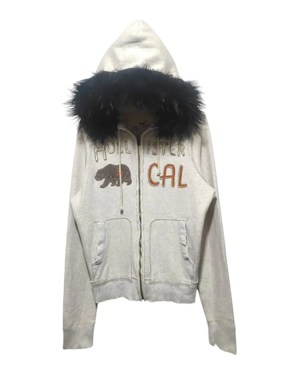 Hollister Ripped zip fur hoodie ifsix LGB style