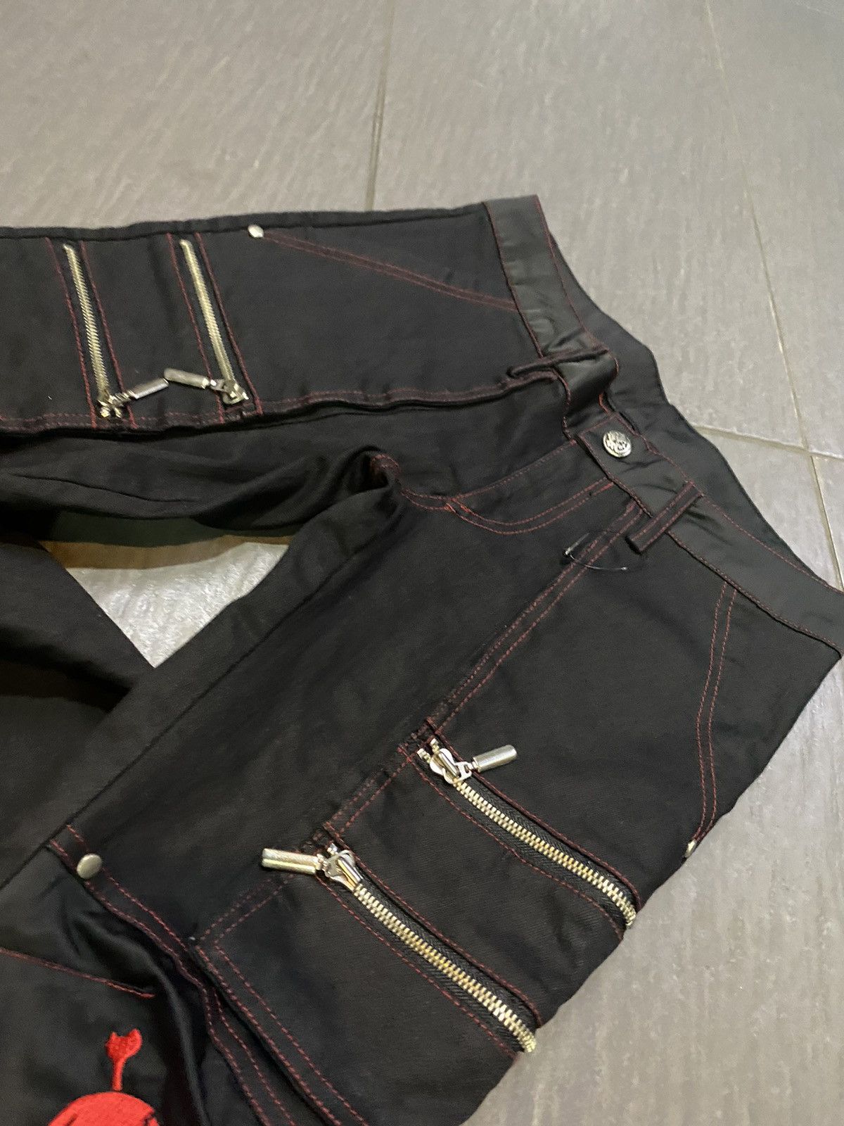 Hysteric Glamour × Japanese Brand × Tornado Mart Flare jeans skulls 💀 Multipocket Boot Cut Size US 29 - 6 Thumbnail