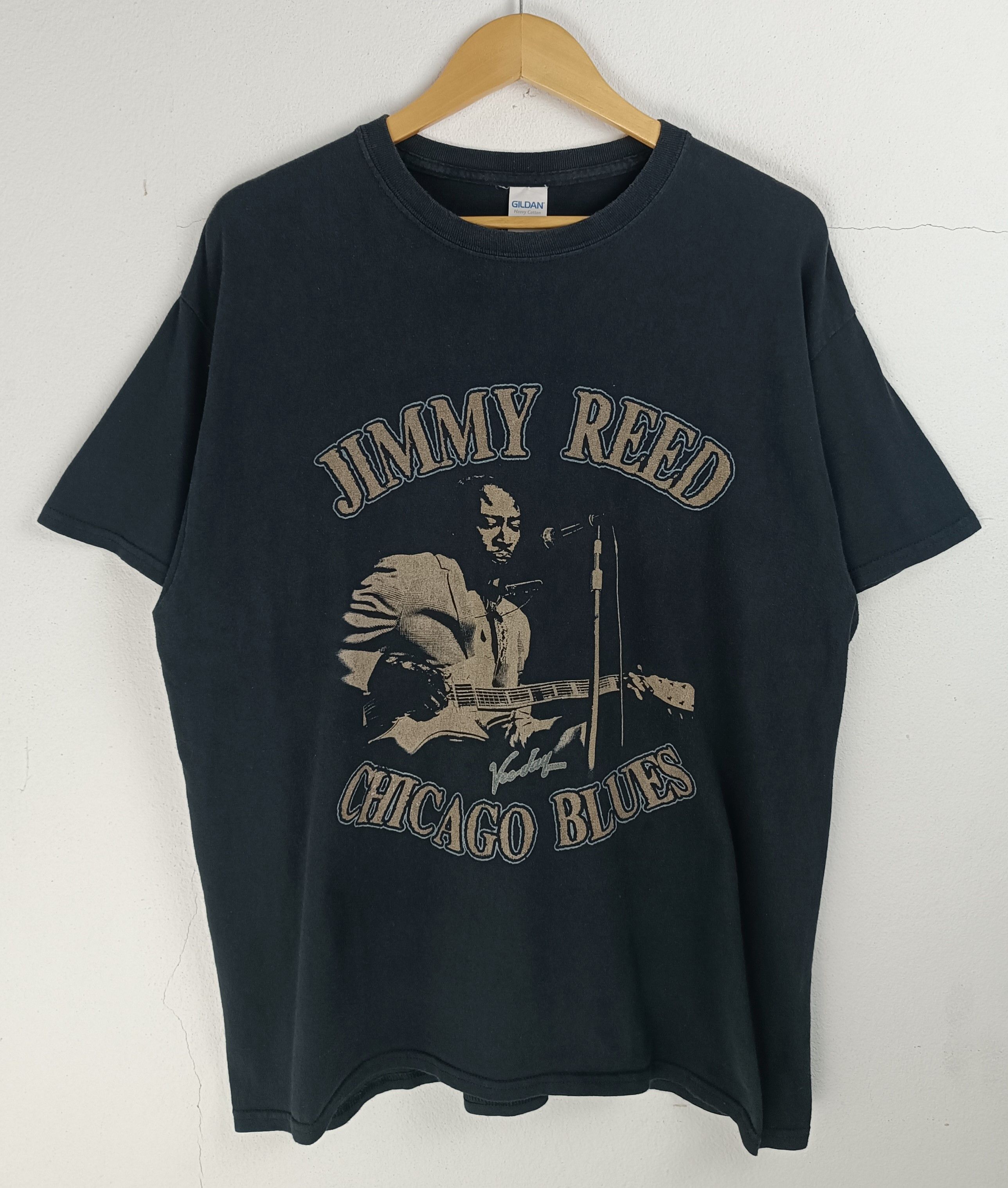 Vintage VINTAGE FADED JIMMY REED CHICAGO BLUES TEE HENDRIX BB Size US L / EU 52-54 / 3 - 3 Thumbnail