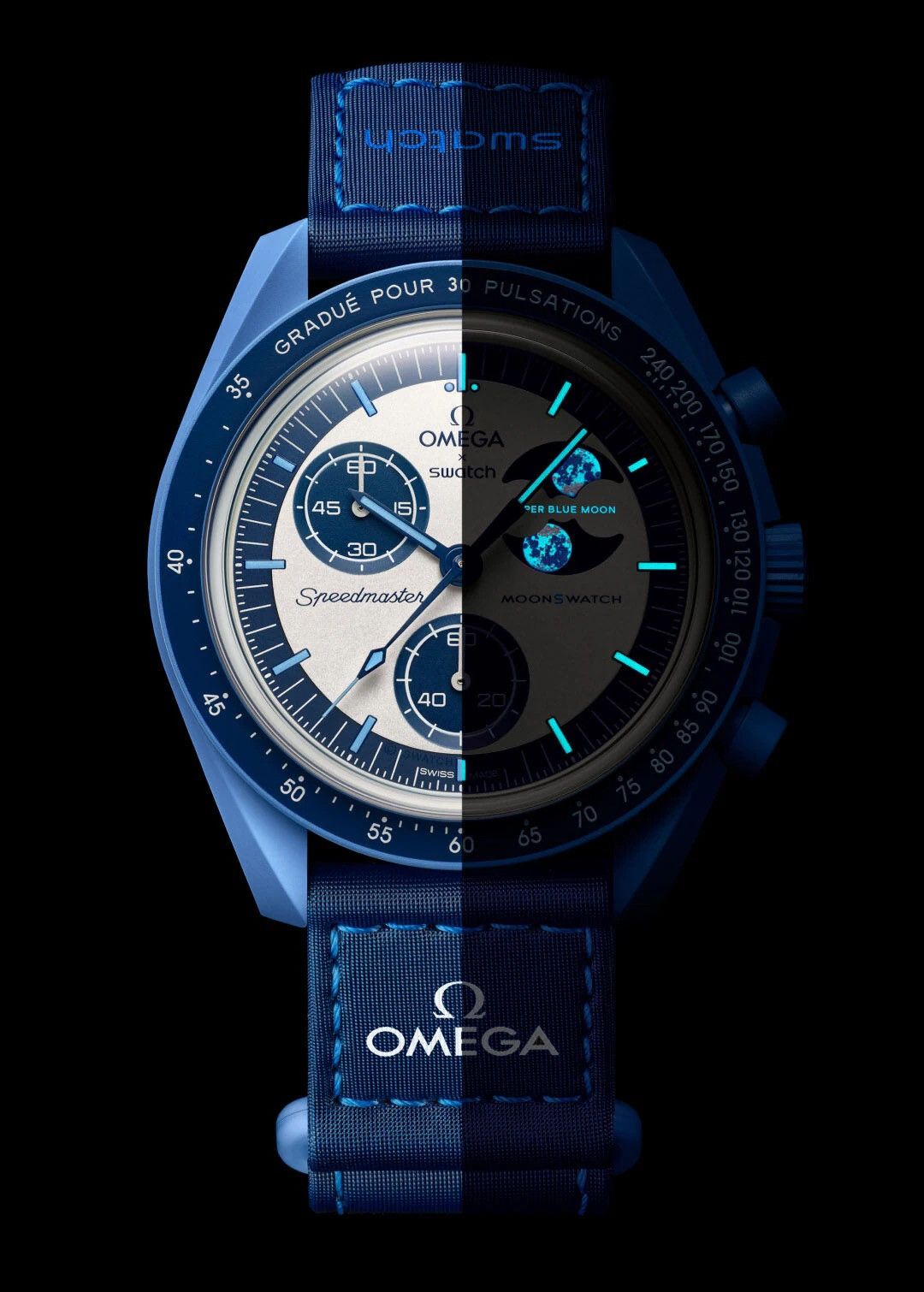 Swatch MISSION TO THE SUPER BLUE MOONPHASE SO33N700 Size ONE SIZE - 2 Thumbnail