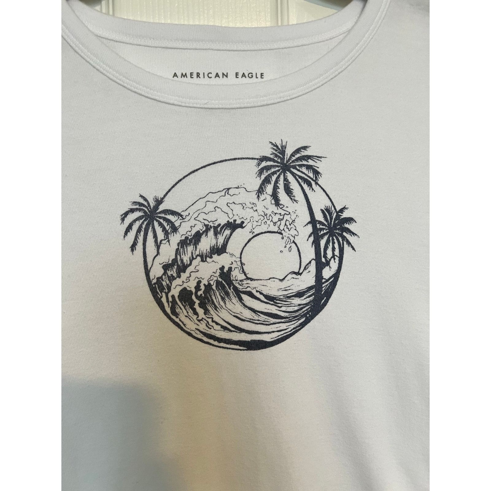 American Eagle Outfitters American Eagle Casual Crop Top Short Sleeve T-shirt Small Size S / US 4 / IT 40 - 2 Thumbnail