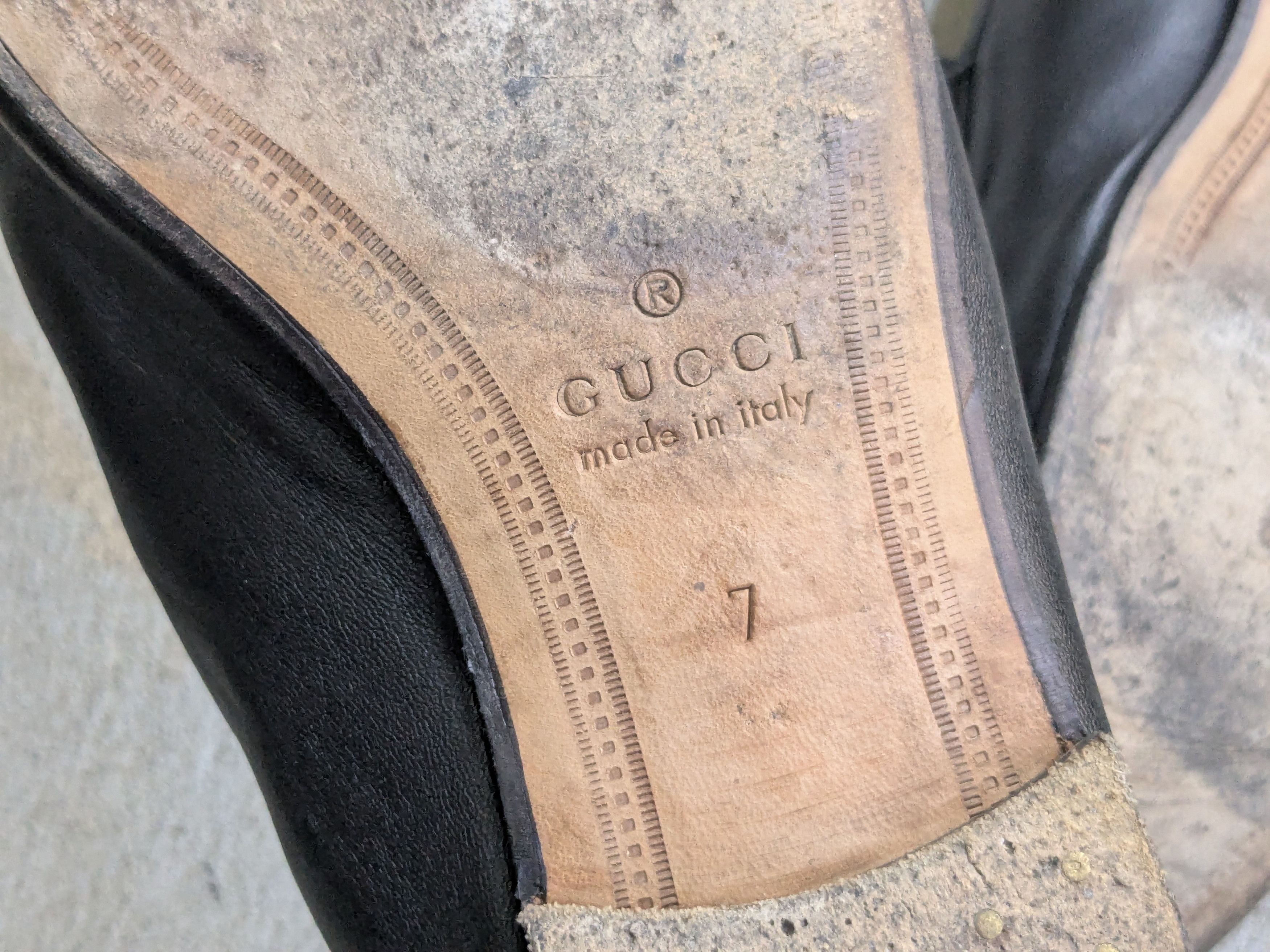 Gucci Gucci Jordaan Horsebit Loafers Black Leather 7.5 Red Wolf Size US 7.5 / EU 40-41 - 15 Thumbnail