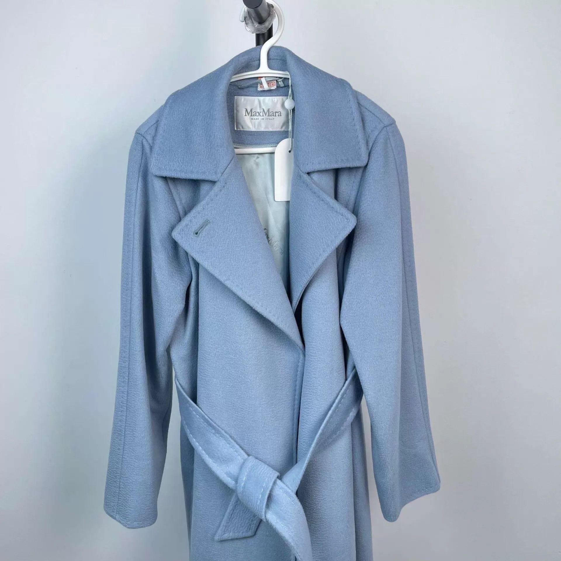 Max Mara Maxmara Blue Cashmere Coat 32 Size XXS / US 00 / IT 34 - 3 Thumbnail