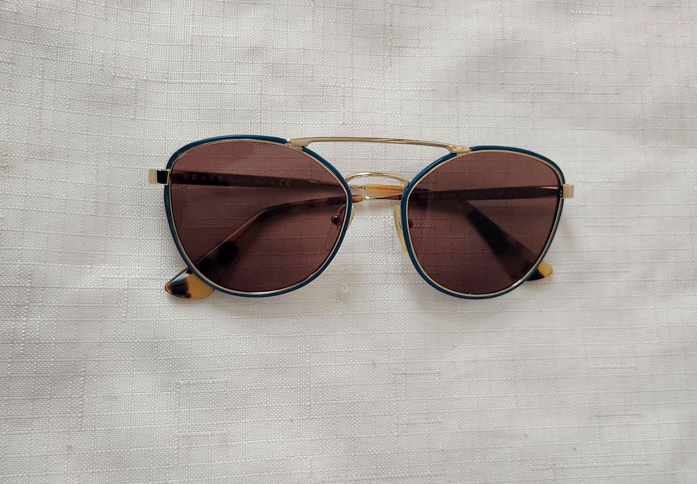 Prada PRADA SPR 63T SL5-8C1 55-19-140 3N GOLD SUNGLASSES Unisex Size ONE SIZE - 14 Thumbnail