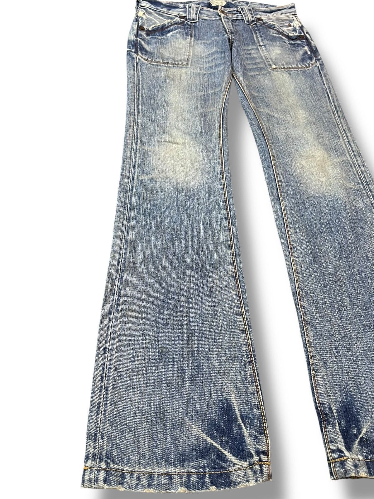 Beauty Beast × Yasuyuki Ishii Vintage Brappers Flare Bootcut Unique Design Denim Size US 29 - 4 Thumbnail