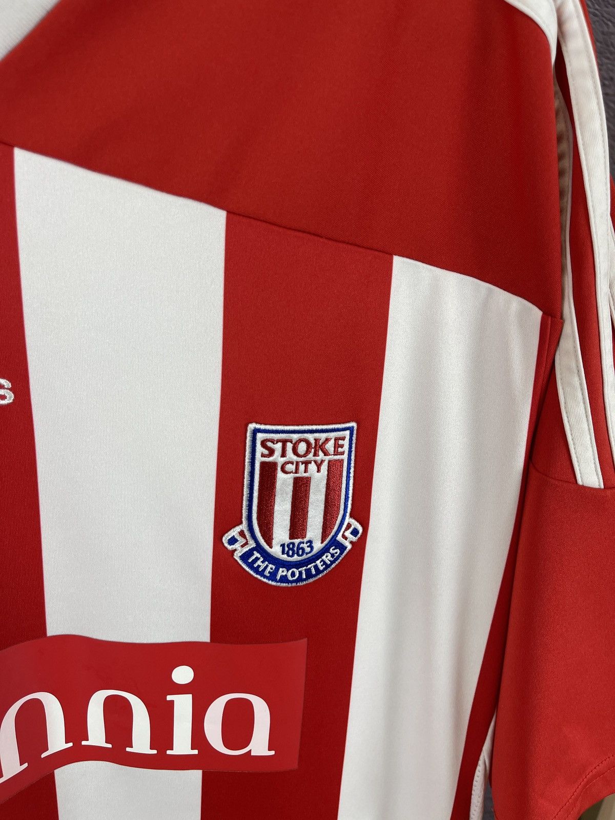Adidas Adidas Stoke City 2011 2012 #8 Soares home soccer jersey Size US XXL / EU 58 / 5 - 6 Thumbnail