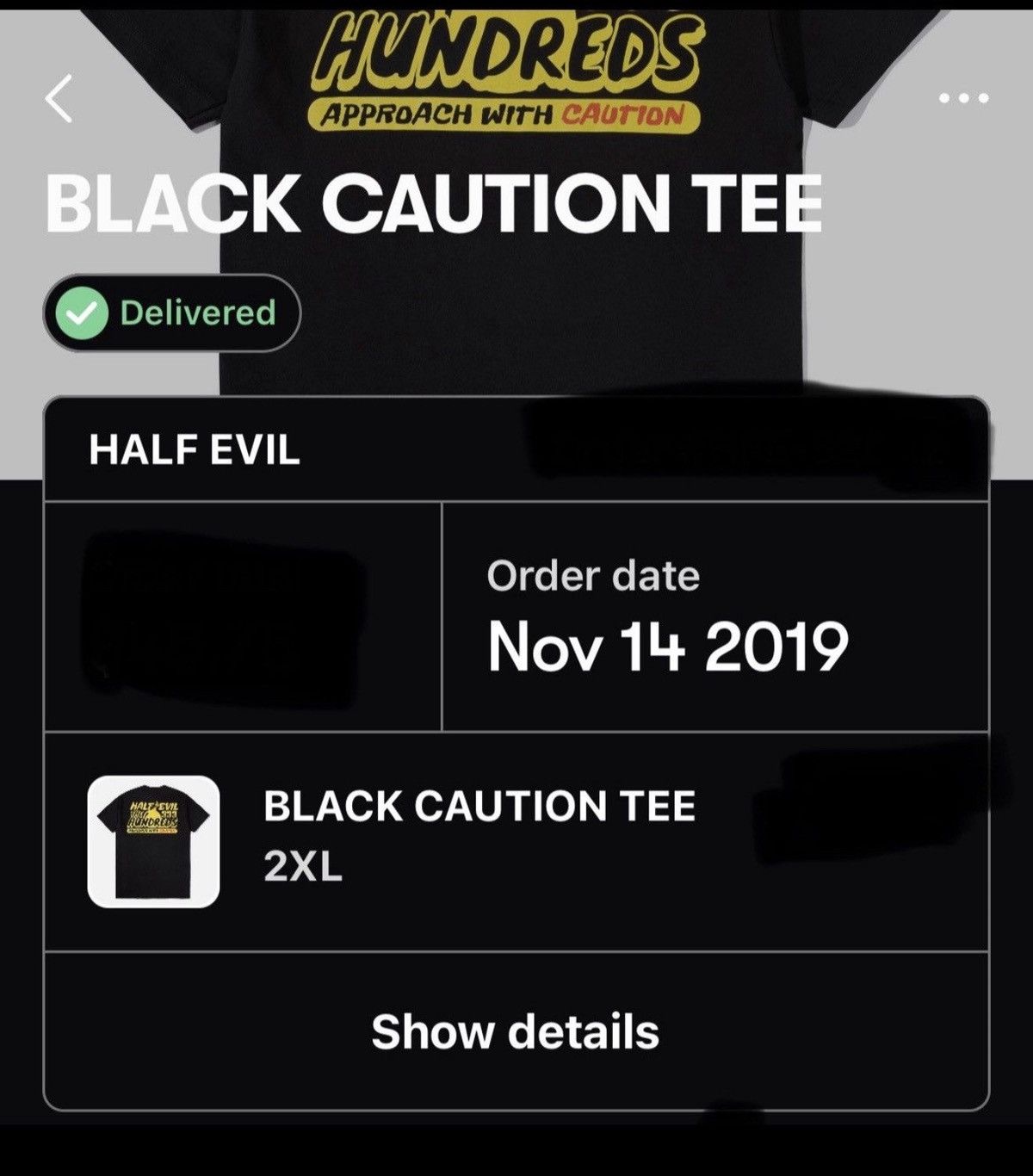 Other HALF EVIL x THE HUNDREDS CAUTION TEE Size US XXL / EU 58 / 5 - 5 Thumbnail