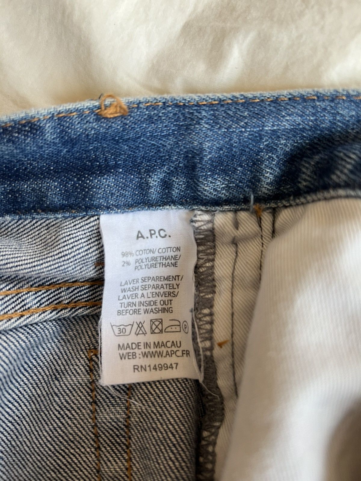 A.P.C. APC Petit Standard Jeans Blue Size US 31 - 4 Thumbnail