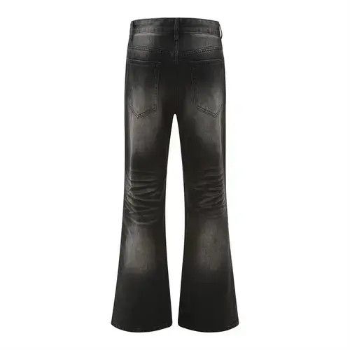 Jean Men's hippie tie-dye gradient washed distressed flared jeans Size US 32 / EU 48 - 3 Thumbnail