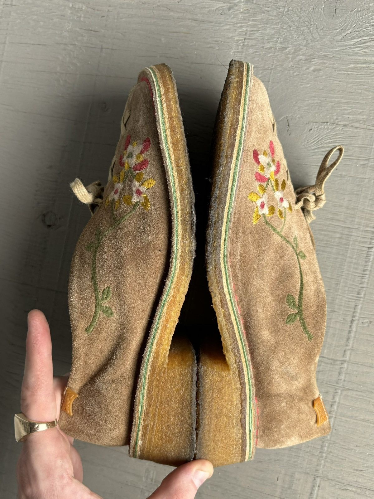 Camper × Designer Camper Mary Janes Suede Embroidered Crepe Sole Loafer Boot 6 Size US 6 / IT 36 - 13 Thumbnail