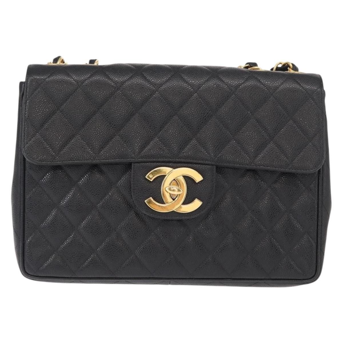 Chanel Chanel Vintage Classic Single Flap Bag Quilted Caviar Size ONE SIZE - 1 Thumbnail