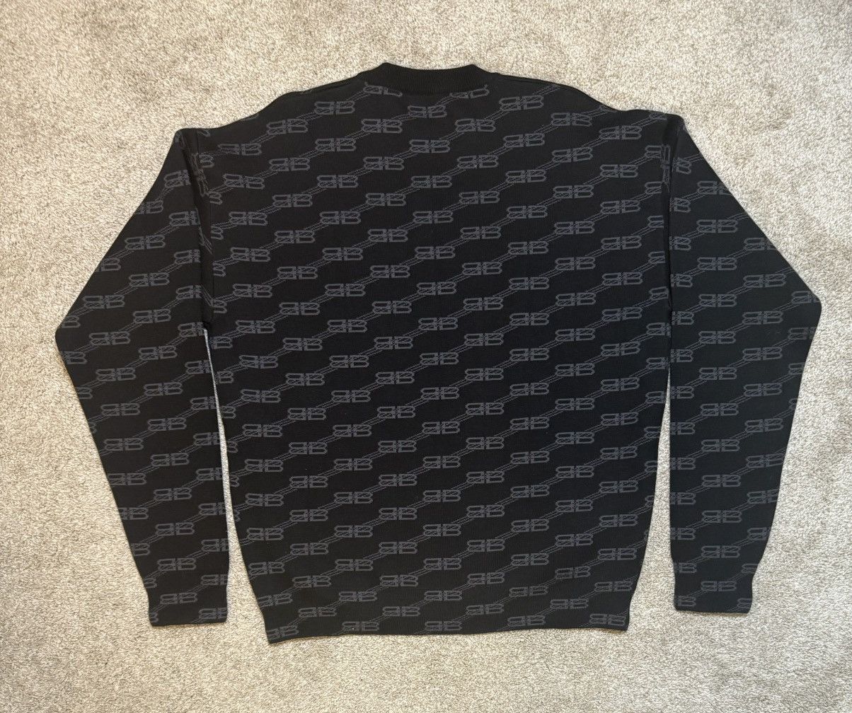Balenciaga Balenciaga BB Monogram Wool Knit Sweater Size US M / EU 48-50 / 2 - 2 Thumbnail