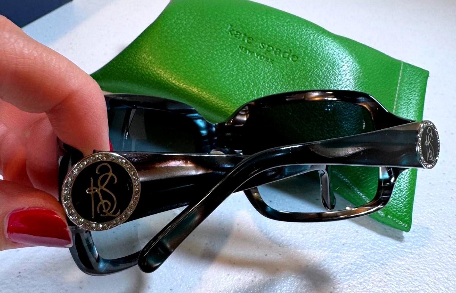 Designer Kate Spade Oversized Sunglasses with Green Case Size ONE SIZE - 3 Thumbnail