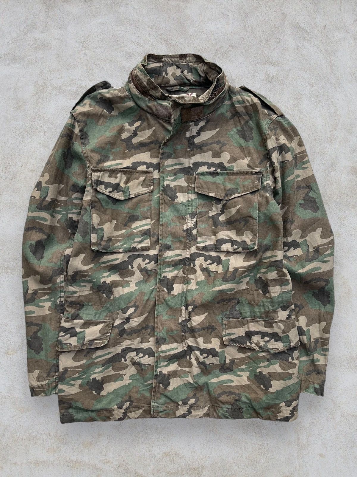 Japanese Brand × Vintage 🔥Vintage Real Crush Camo M-65 Woodland Field Jacket Size US M / EU 48-50 / 2 - 3 Thumbnail
