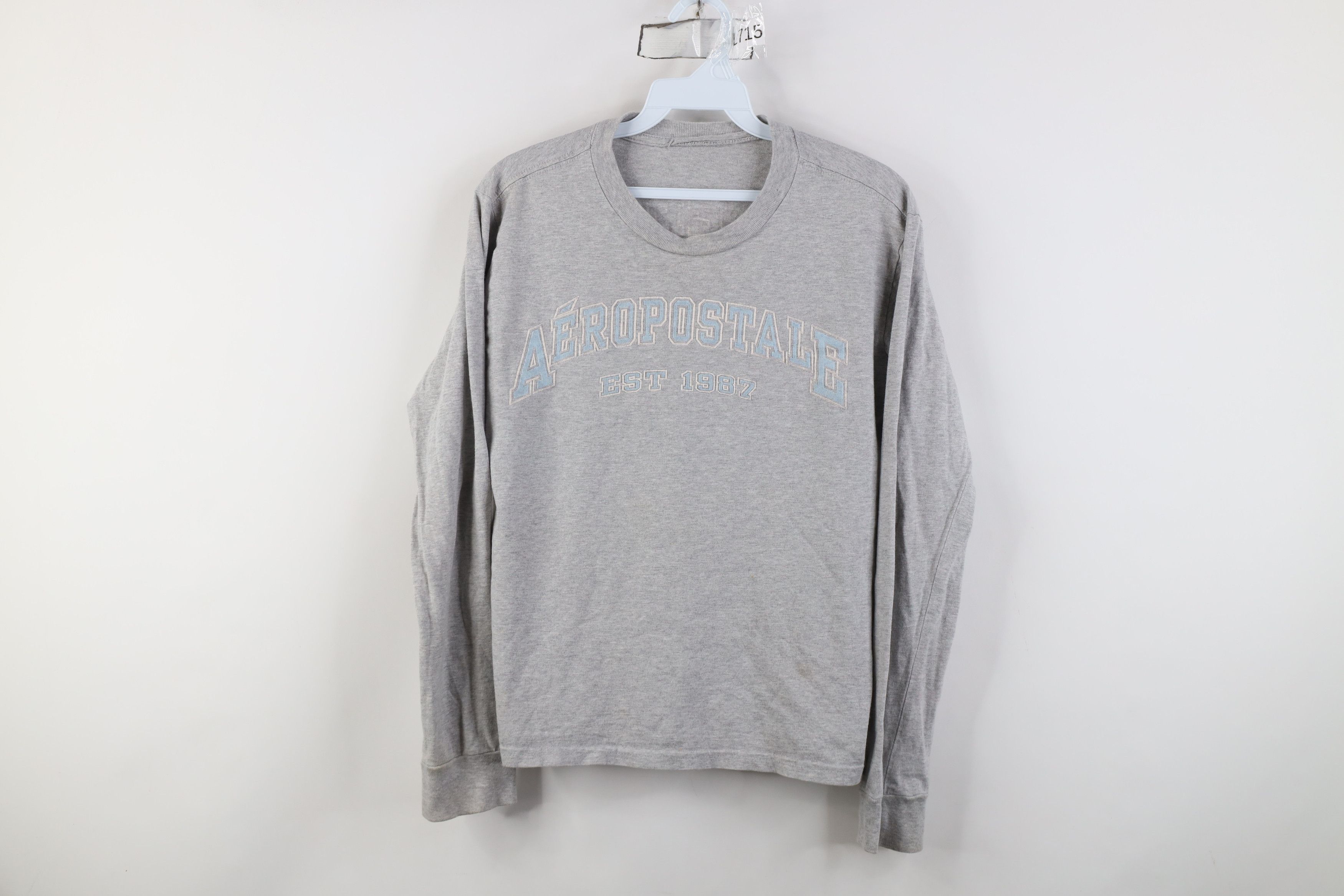 Aeropostale Vintage 90s Y2K Aeropostale Spell Long Sleeve T-Shirt Gray Size M / US 6-8 / IT 42-44 - 1 Thumbnail