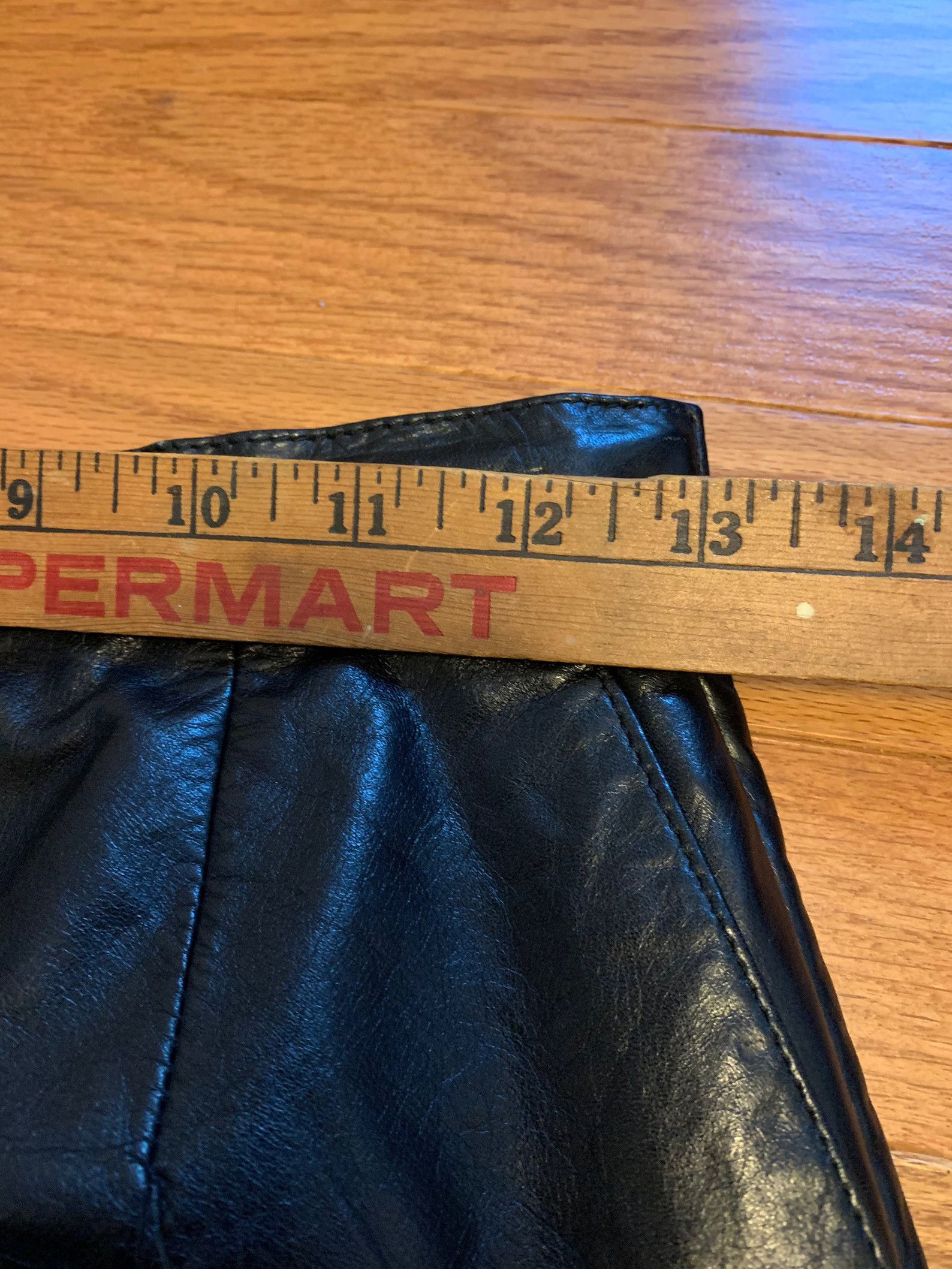 Vintage Vintage Black Leather Skirt Size 27" / US 4 / IT 40 - 8 Thumbnail