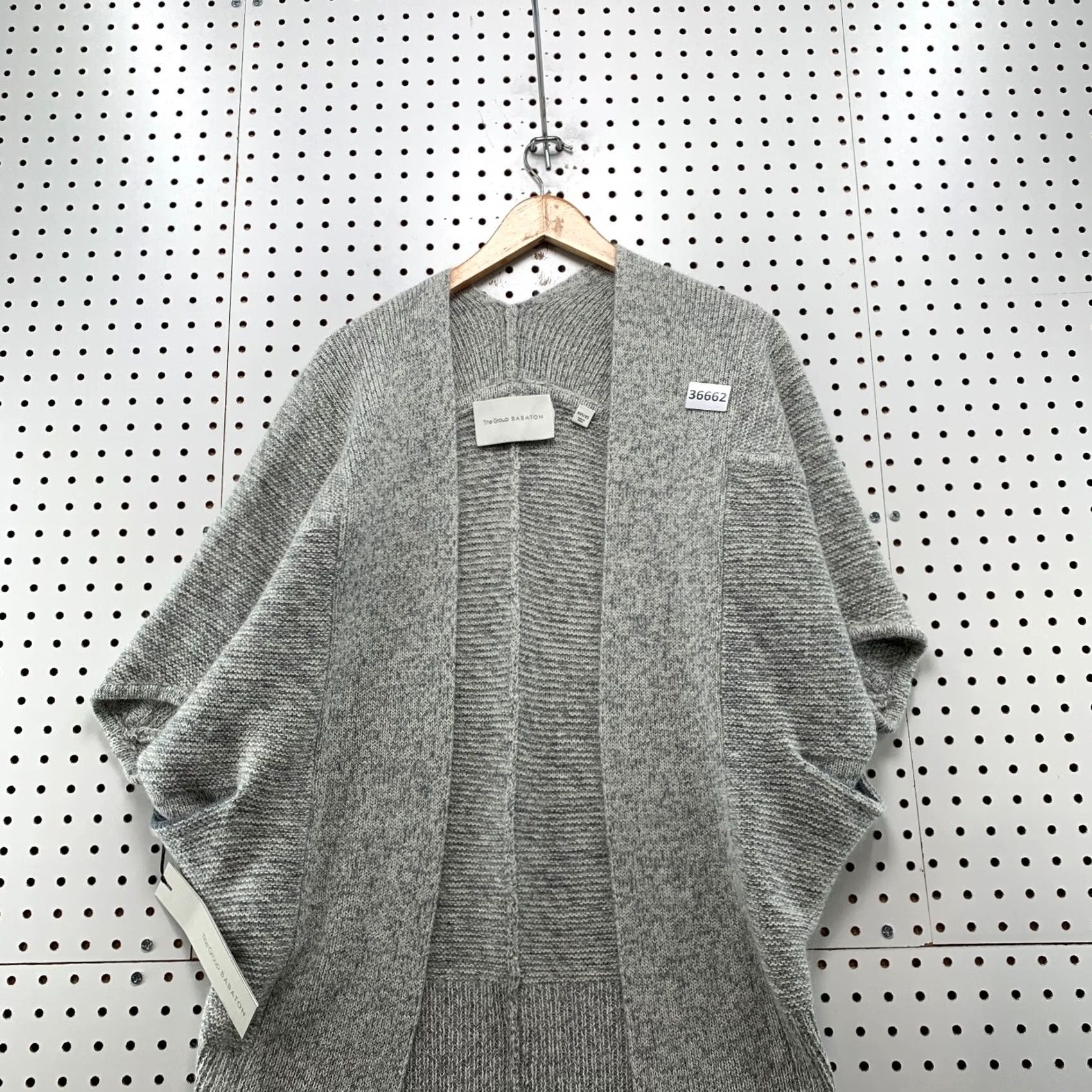 Vintage Babaton Aritzia XS Javier Open Cardigan Alpaca Mohair Wool Blend Grey Womens Size XS / US 0-2 / IT 36-38 - 2 Thumbnail