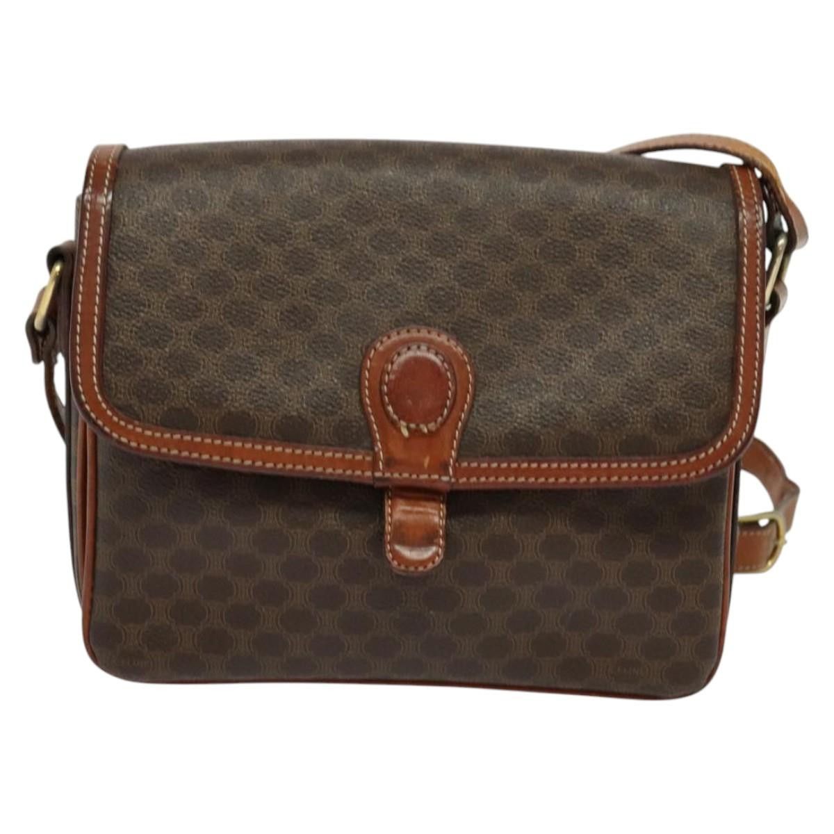 Celine CELINE Macadam Canvas Shoulder Bag Pvc Leather Brown Gold Size ONE SIZE - 2 Thumbnail