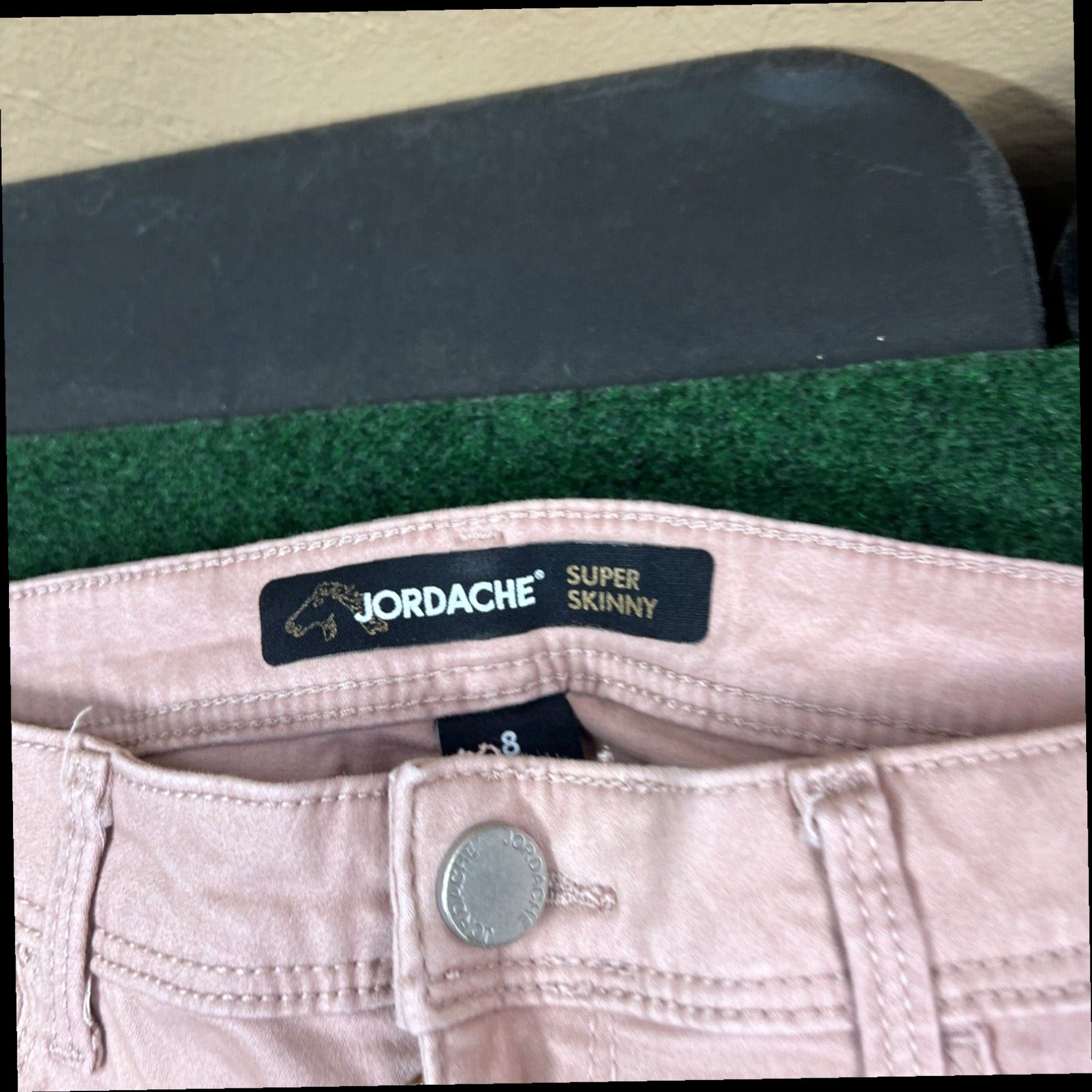 Jordache Jordache Womens Pink Denim Medium Wash Super Skinny Jeans Size 8 28x28 Size 30" / US 8 / IT 44 - 3 Thumbnail