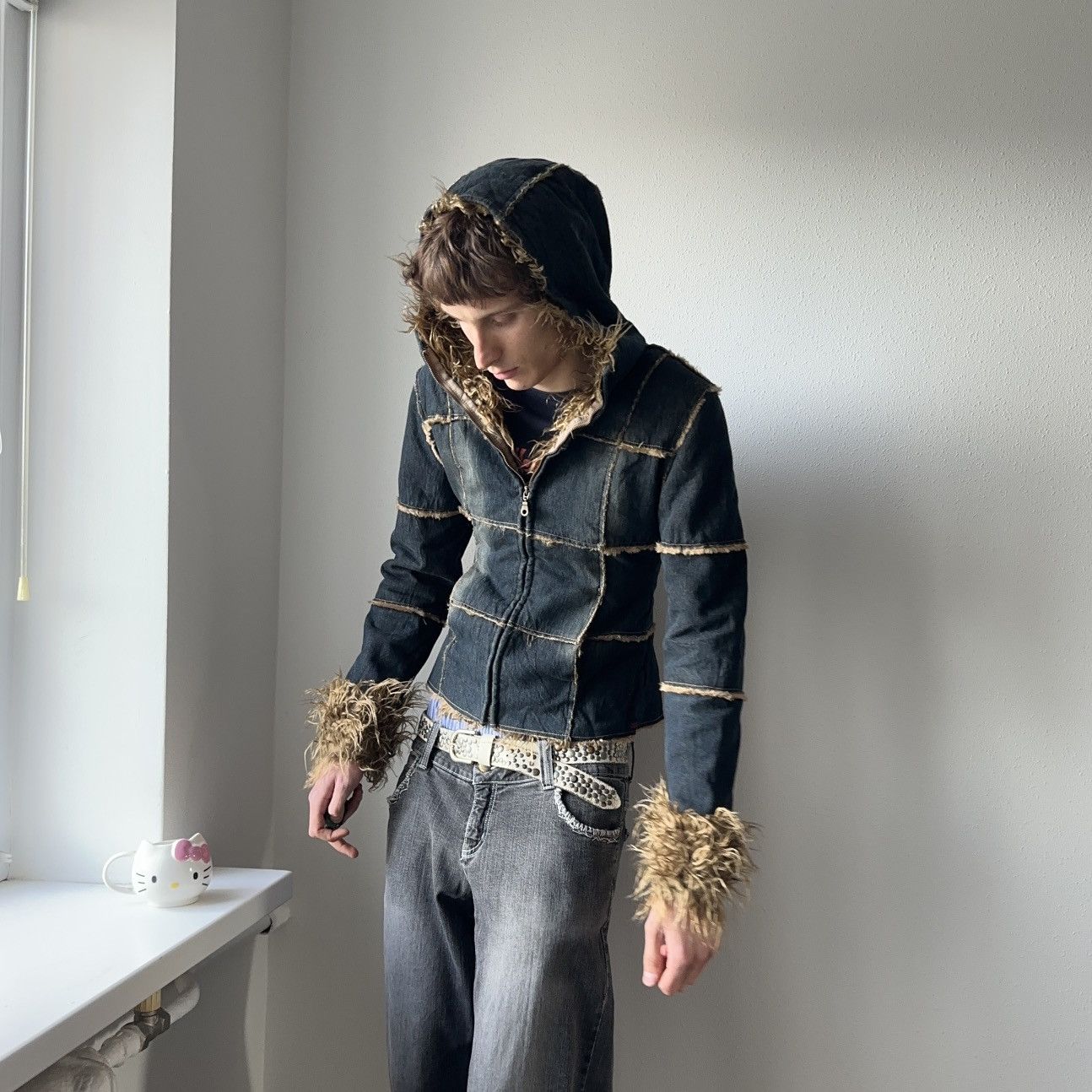 Hysteric Glamour Punk Patchwork Faux Fur Jacket Gothic LGB Tripp NYC Vibe Size M / US 6-8 / IT 42-44 - 4 Thumbnail