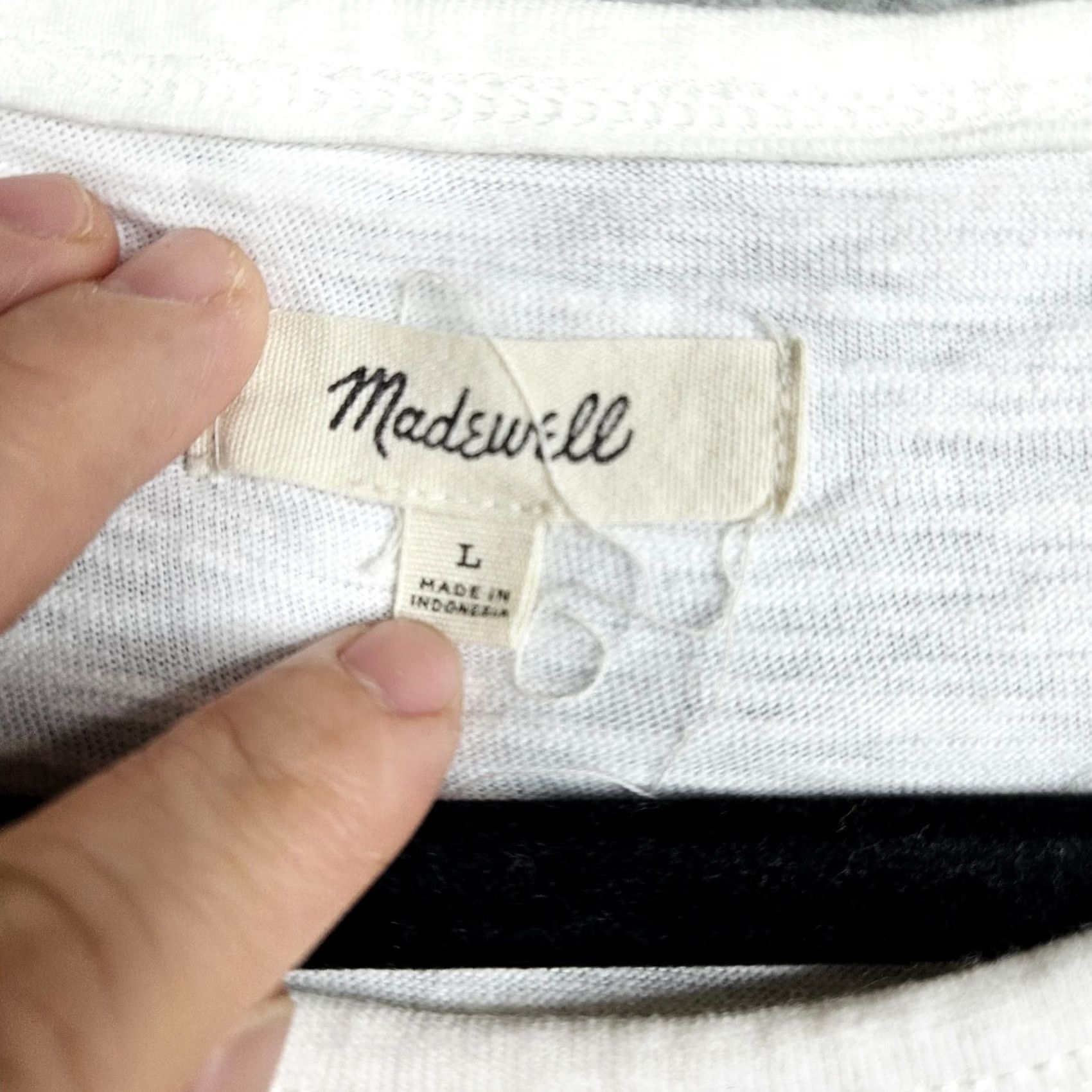 Madewell Madewell Tank White L Shirt Womens Regular Cotton Short Sleeve Tank Top Vocation Printed Size L / US 10 / IT 46 - 6 Thumbnail