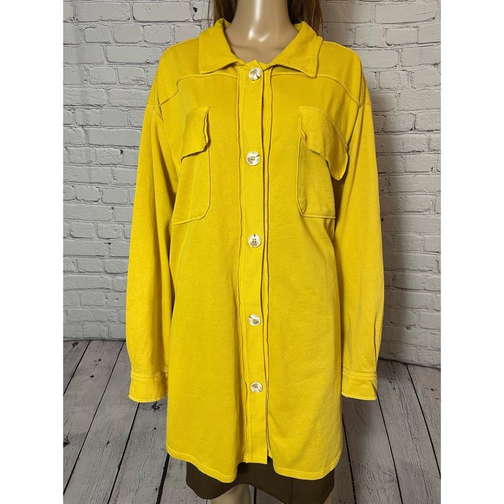 Other New Maurices Golden Aura Cotton Collegiate Shacket Shirt Si Size XXL / US 16-18 / IT 52-54 - 8 Thumbnail
