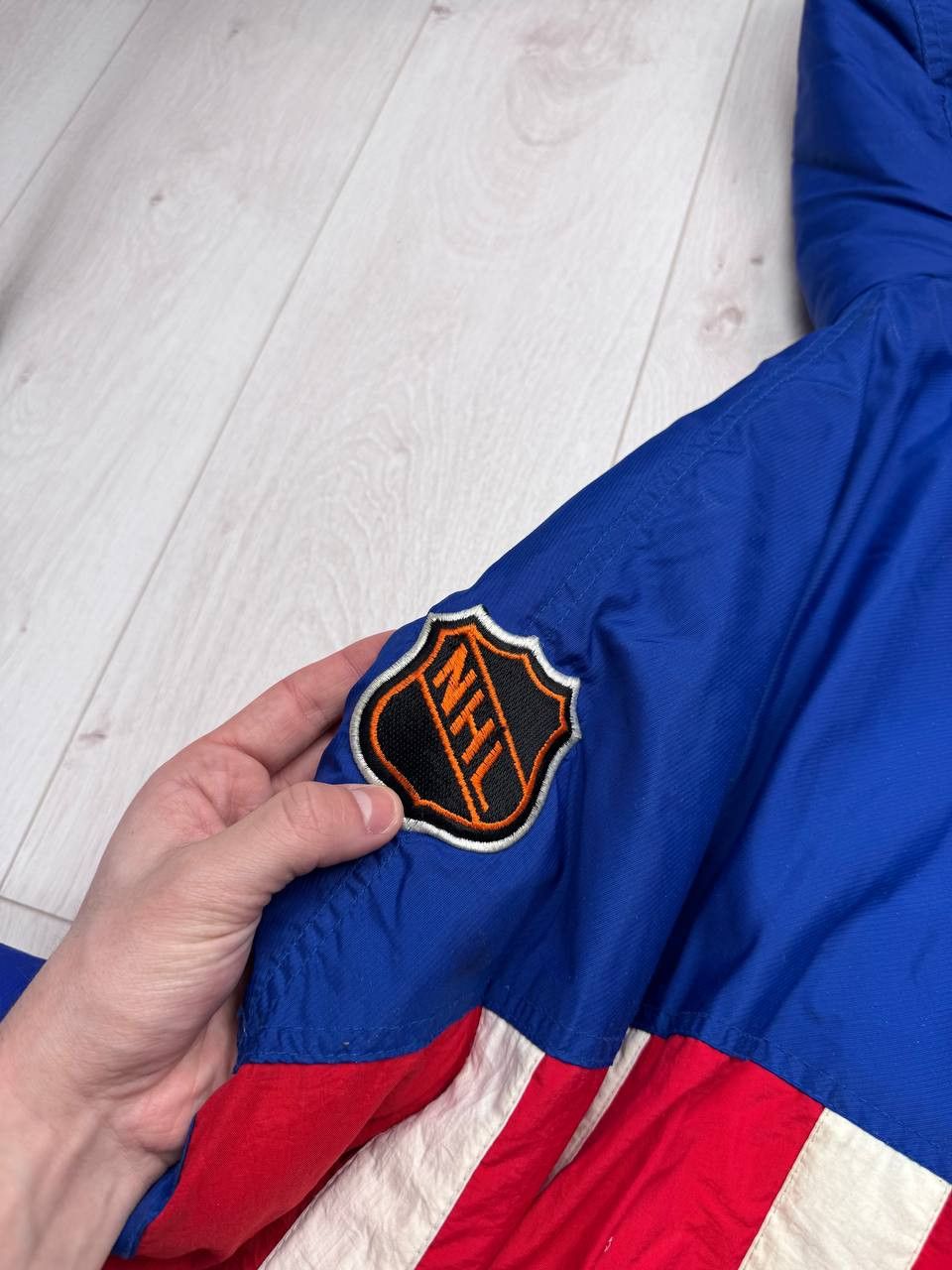 NHL Vintage 90s NHL Starter New York Rangers Half Zip Jacket Size US L / EU 52-54 / 3 - 13 Thumbnail