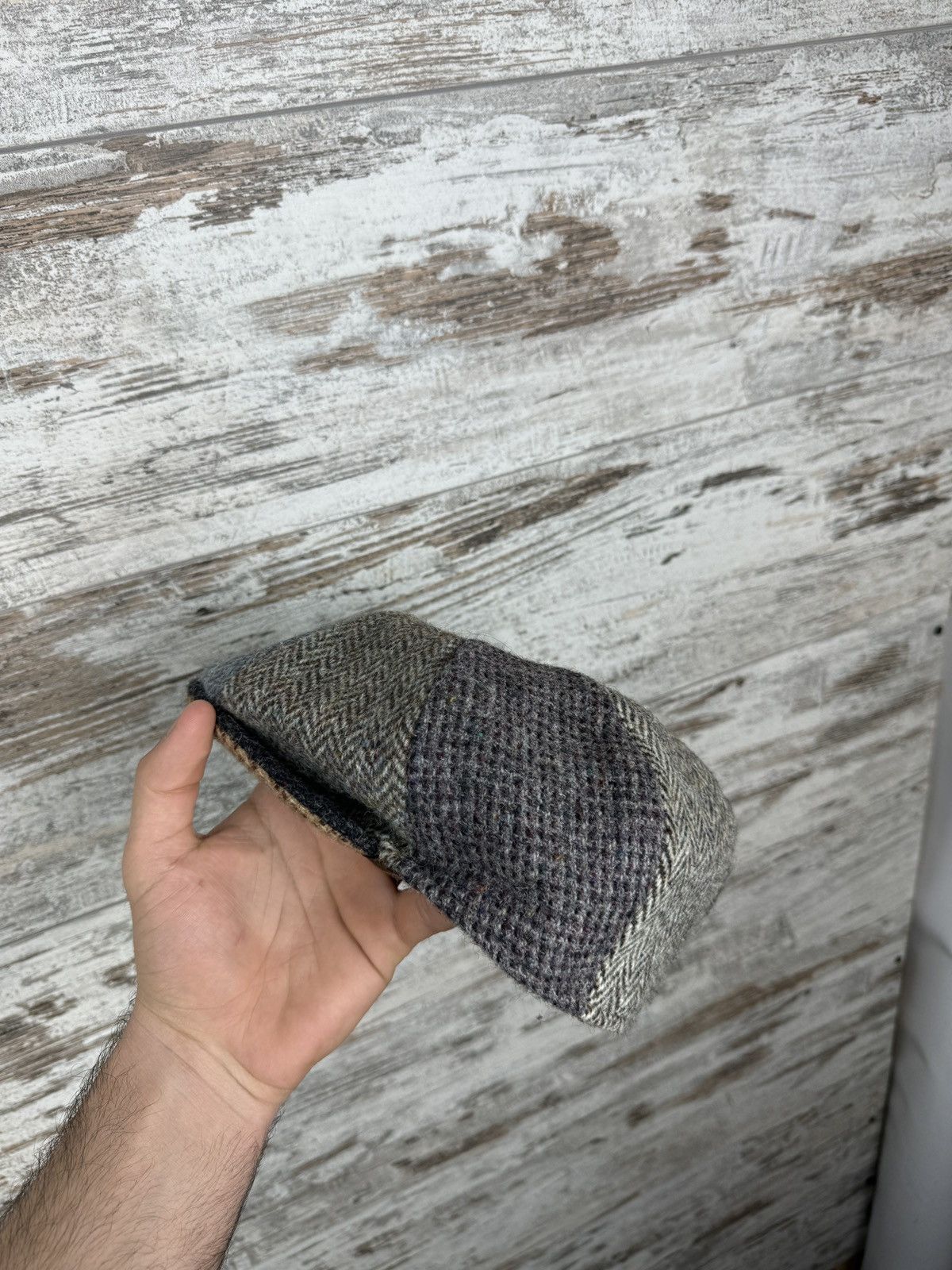 Harris Tweed Mens Harris Tweed cap brown luxury newsboy fiat Size ONE SIZE - 5 Thumbnail
