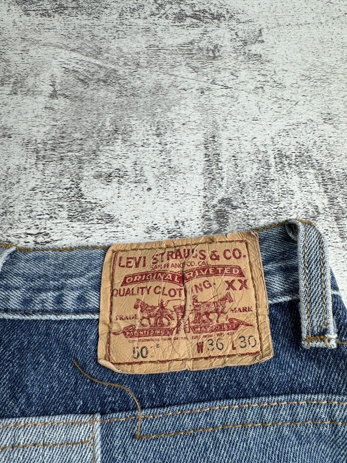 Levi's Levis’s Patchwork Women’s Straight Reworked 26 Size Vintage Denim Jeans Trousers Size 26" / US 2 / IT 38 - 9 Thumbnail