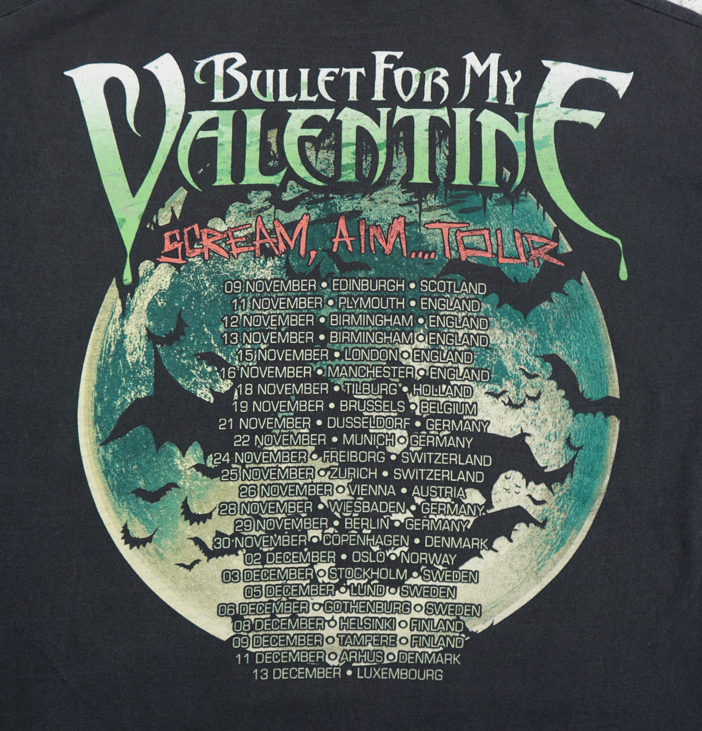 Band Tees × Vintage Vintage Bullet For My Valentine Scream, Aim... Tour T Shirt Size US L / EU 52-54 / 3 - 6 Thumbnail