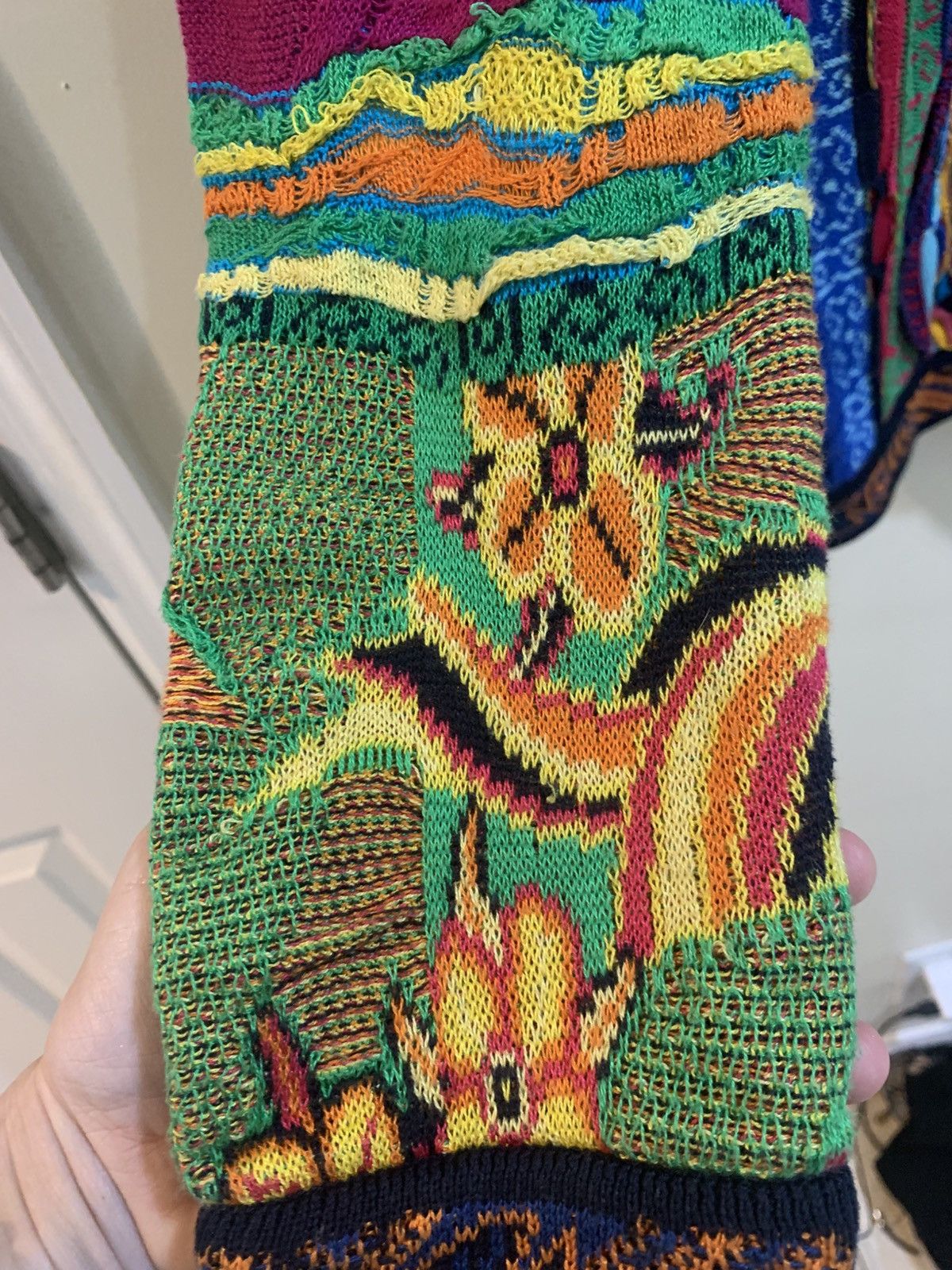 Coogi Tropical Fish Birds Flowers Coogi Sweater Large Size US L / EU 52-54 / 3 - 13 Thumbnail