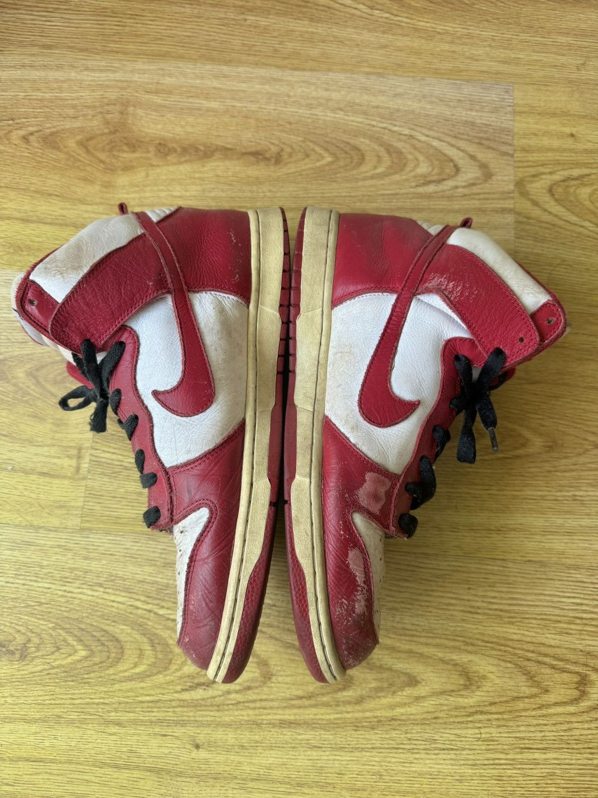 Nike High Top Dunks Championship White Red Size US 10.5 / EU 43-44 - 2 Thumbnail