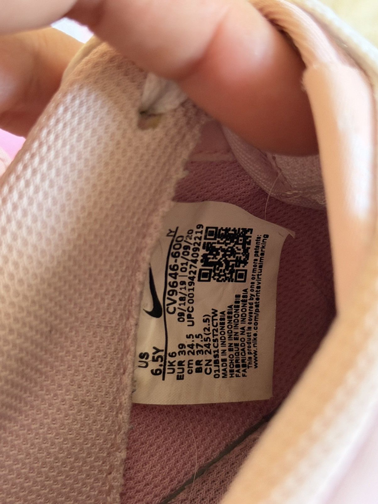 Nike Nike Air Force 1 Pink Foam Grade School Youth 6.5Y Women’s 8 Size US 6.5 / EU 39-40 - 9 Thumbnail
