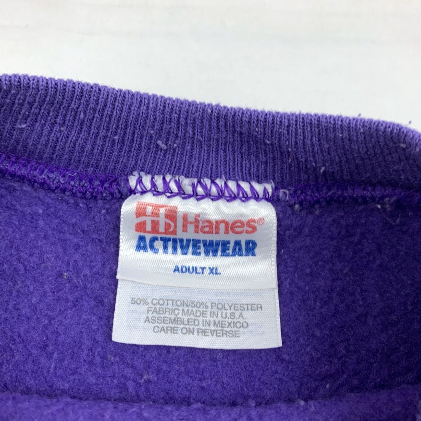 Hanes VINTAGE Benedict College Sweatshirt Men's XL Purple College 90s School Pullover Size US XL / EU 56 / 4 - 6 Thumbnail