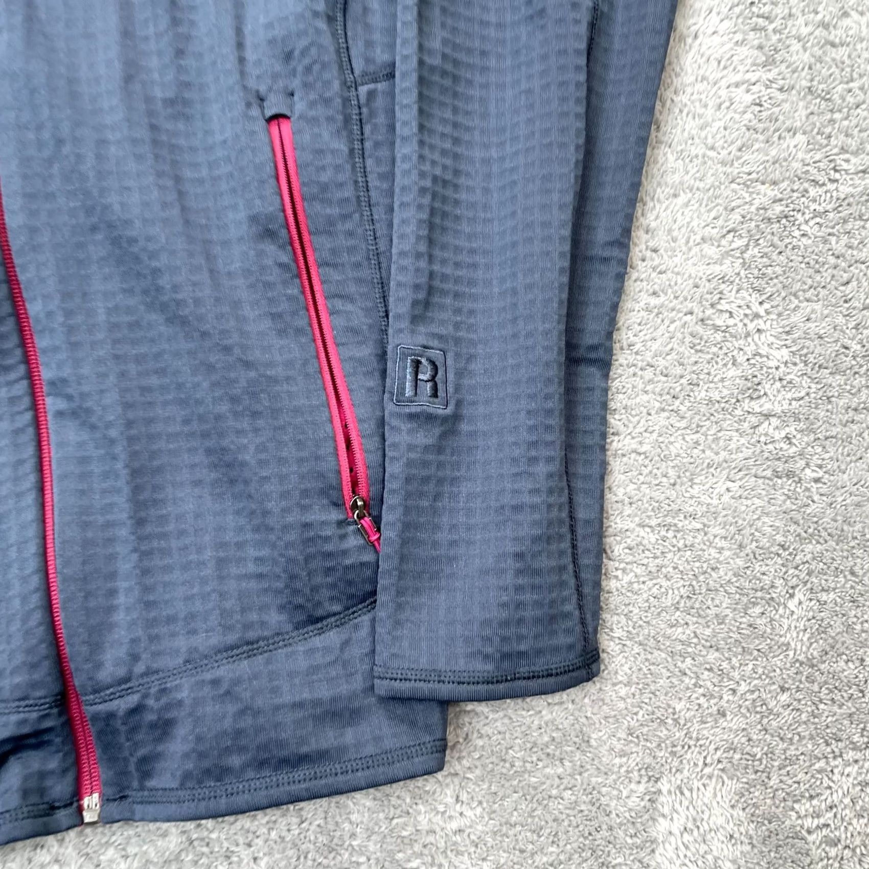 Patagonia Patagonia Womens Large Blue Logo Full Zip Jacket Baselayer Mock Neck Coat Hiking Size L / US 10 / IT 46 - 4 Thumbnail