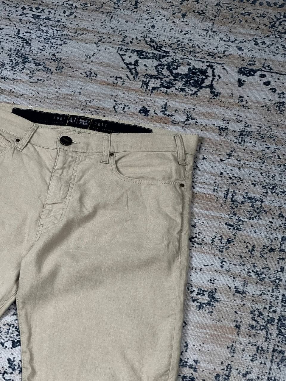 Armani Armani Luxuri Linen Beige Jeans Pants Size US 36 / EU 52 - 4 Thumbnail