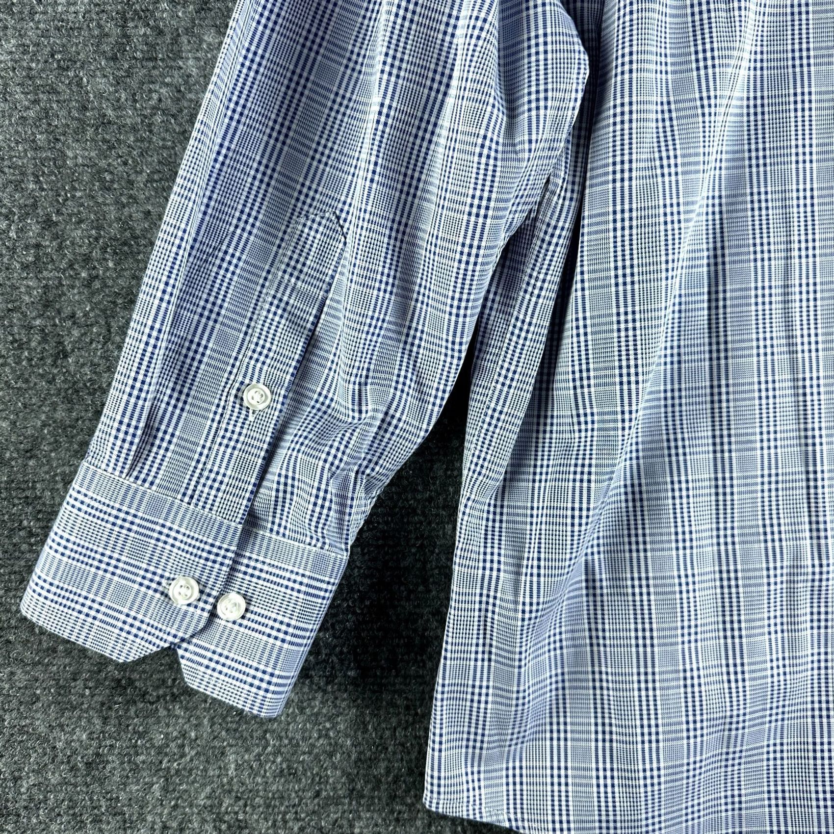 Vintage VINTAGE David Alexander Shirt Mens 18 Blue Plaid Cotton Long Sleeve Classic Fit Easy Care NEW Size US XXL / EU 58 / 5 - 7 Thumbnail