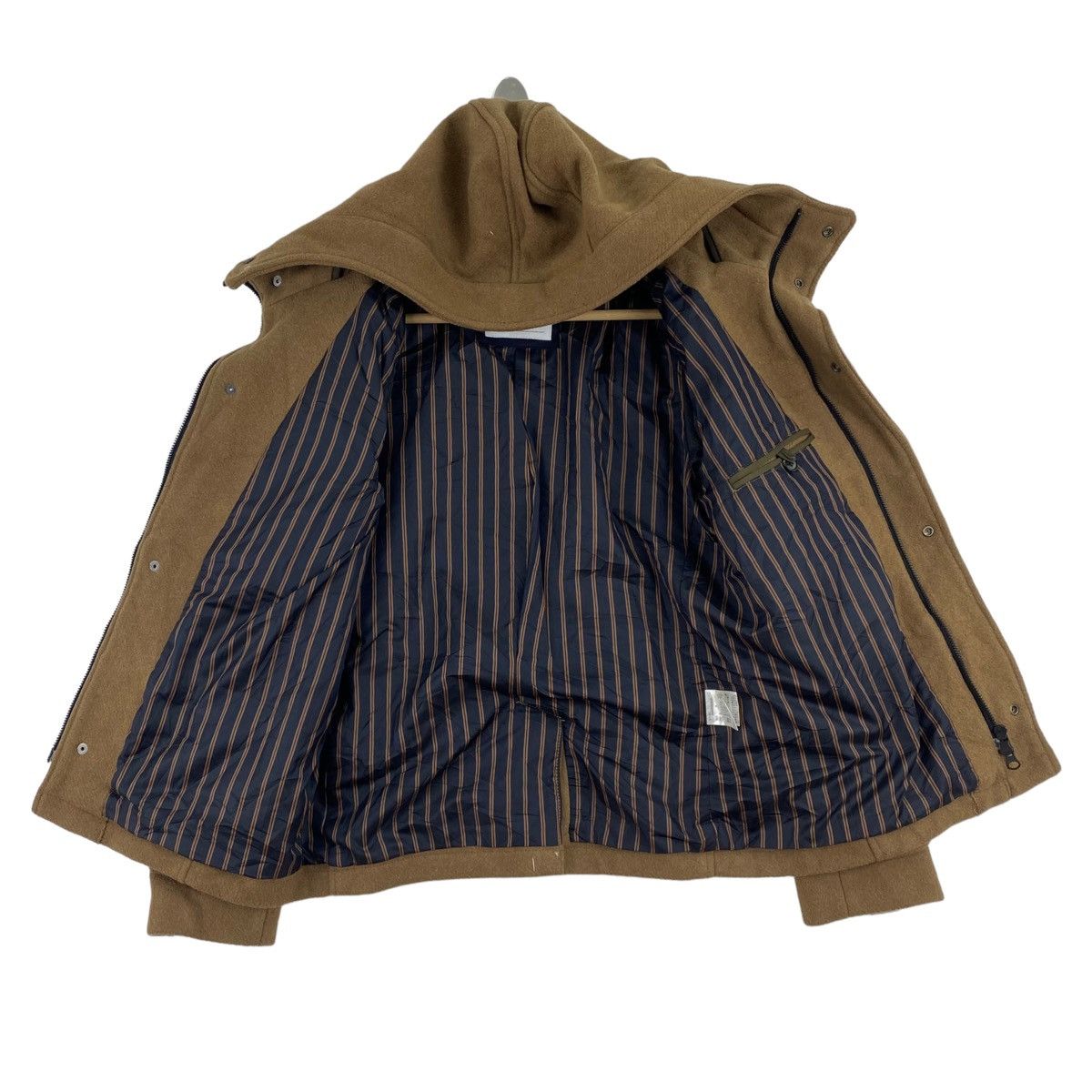 HARE × Japanese Brand HARE Japanese Brand Brown Hooded Wool Duffle Coat Size US M / EU 48-50 / 2 - 5 Thumbnail