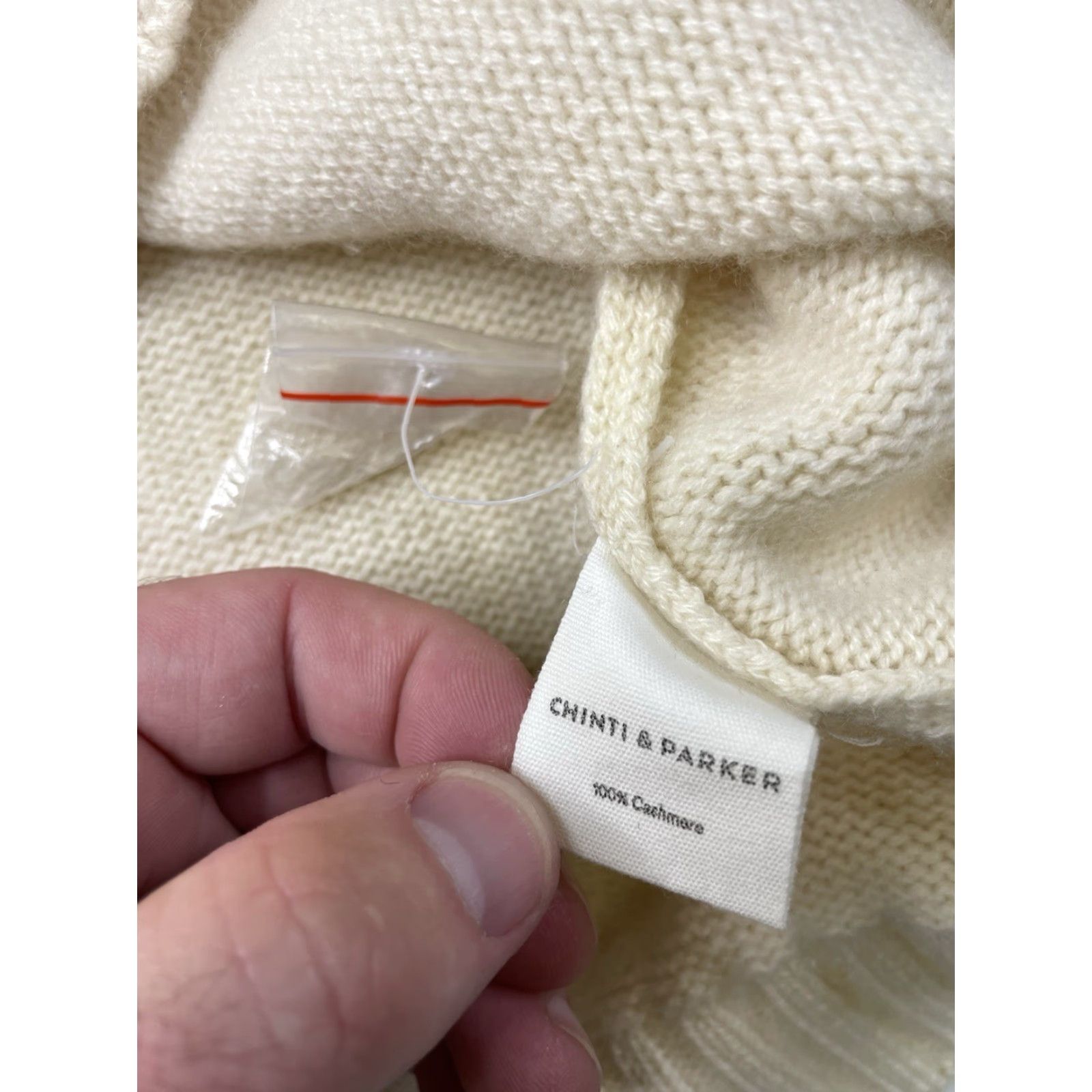 CHINTI & PARKER Chinti & Parker Sweater Pullover 100% Cashmere Knit Round Neck Long Sleeve Beige S Womens Regular Pullovers Size S / US 4 / IT 40 - 7 Thumbnail