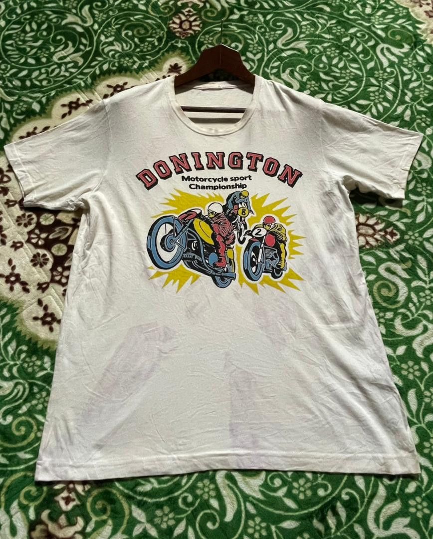 Vintage K6-05 Vintage 90s T-Shirt Moped Mayhem Donington The Size US L / EU 52-54 / 3 - 1 Thumbnail
