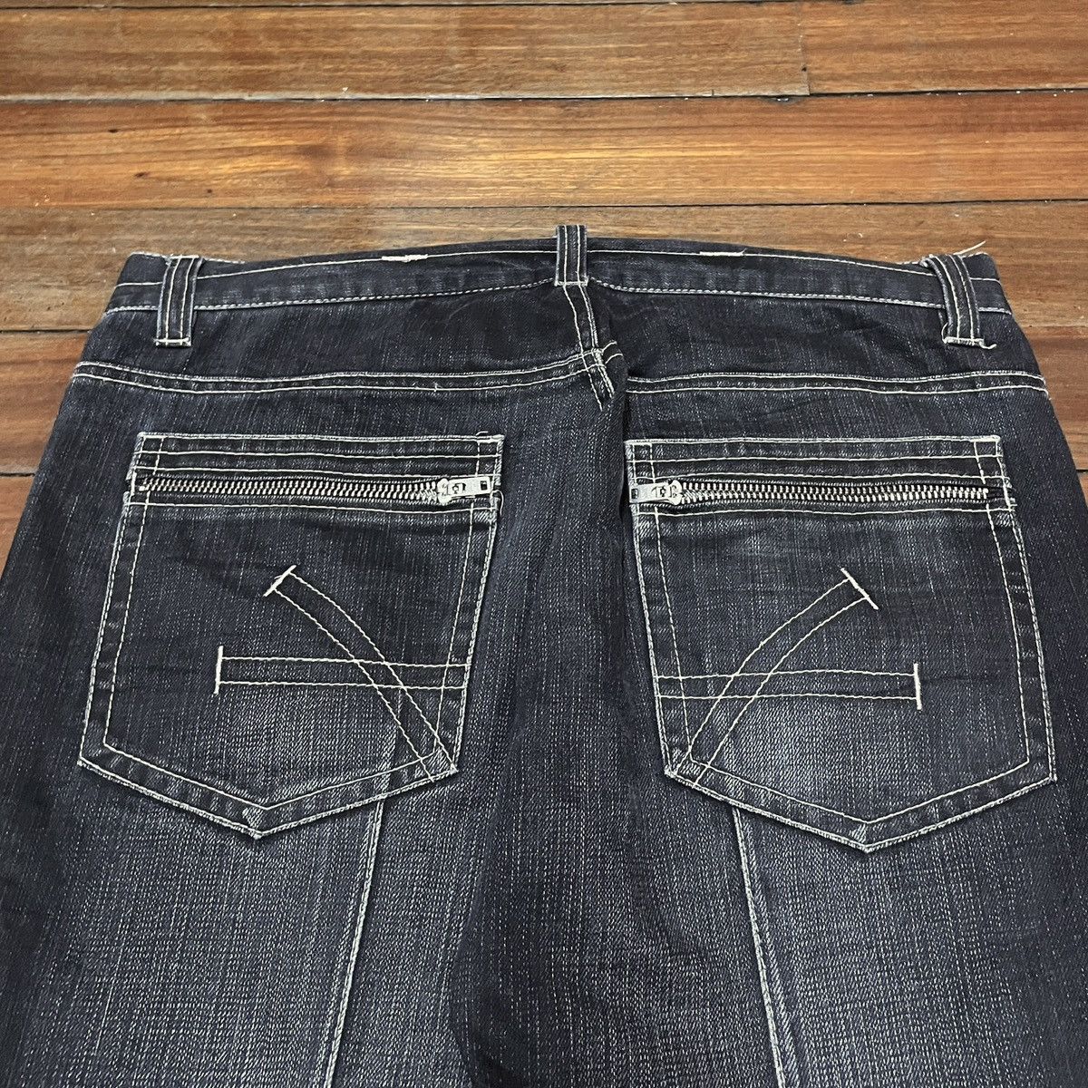 Vintage Rare Design Vintage Japanese Brand Ikka Flare Jeans 2000s Size US 35 - 4 Thumbnail