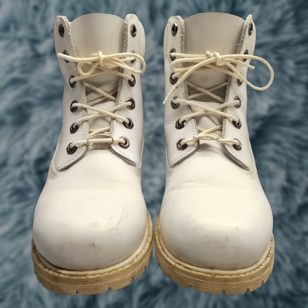 Timberland Timberland Boots Womens Size 8M White Upper Leather Waterproof Round Toe Lace Up Womens Size 8 White Timberland Boots Size US 8 / IT 38 - 1 Thumbnail