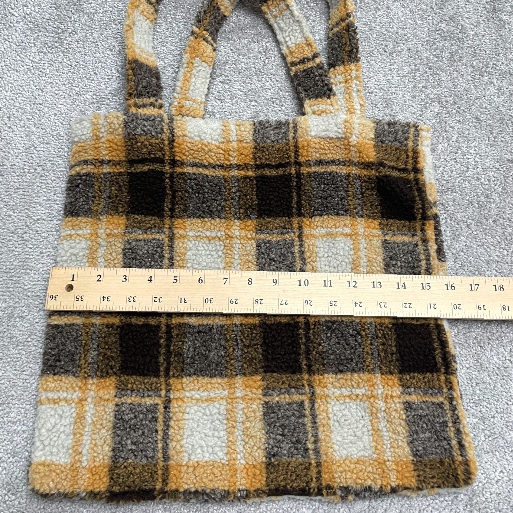 Forever 21 FOREVER 21 Tote Bag Square Multicolor Fleece Plaid Women's Small Casual 39x38 Size S / US 4 / IT 40 - 7 Thumbnail