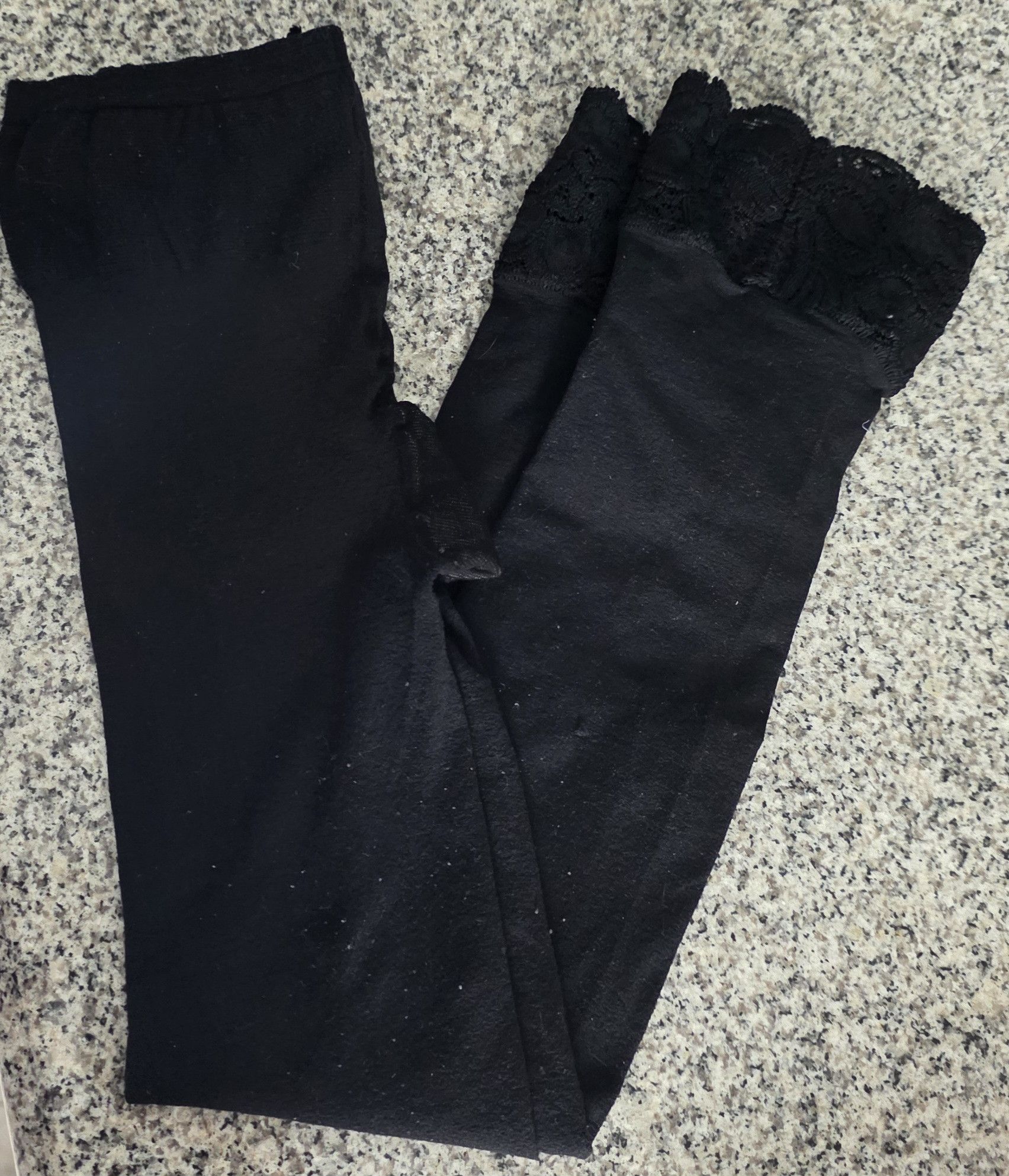 Vera Wang Simply Vera Vera Wang Black Footless Lace Tights Size 1 Size 26" / US 2 / IT 38 - 2 Thumbnail