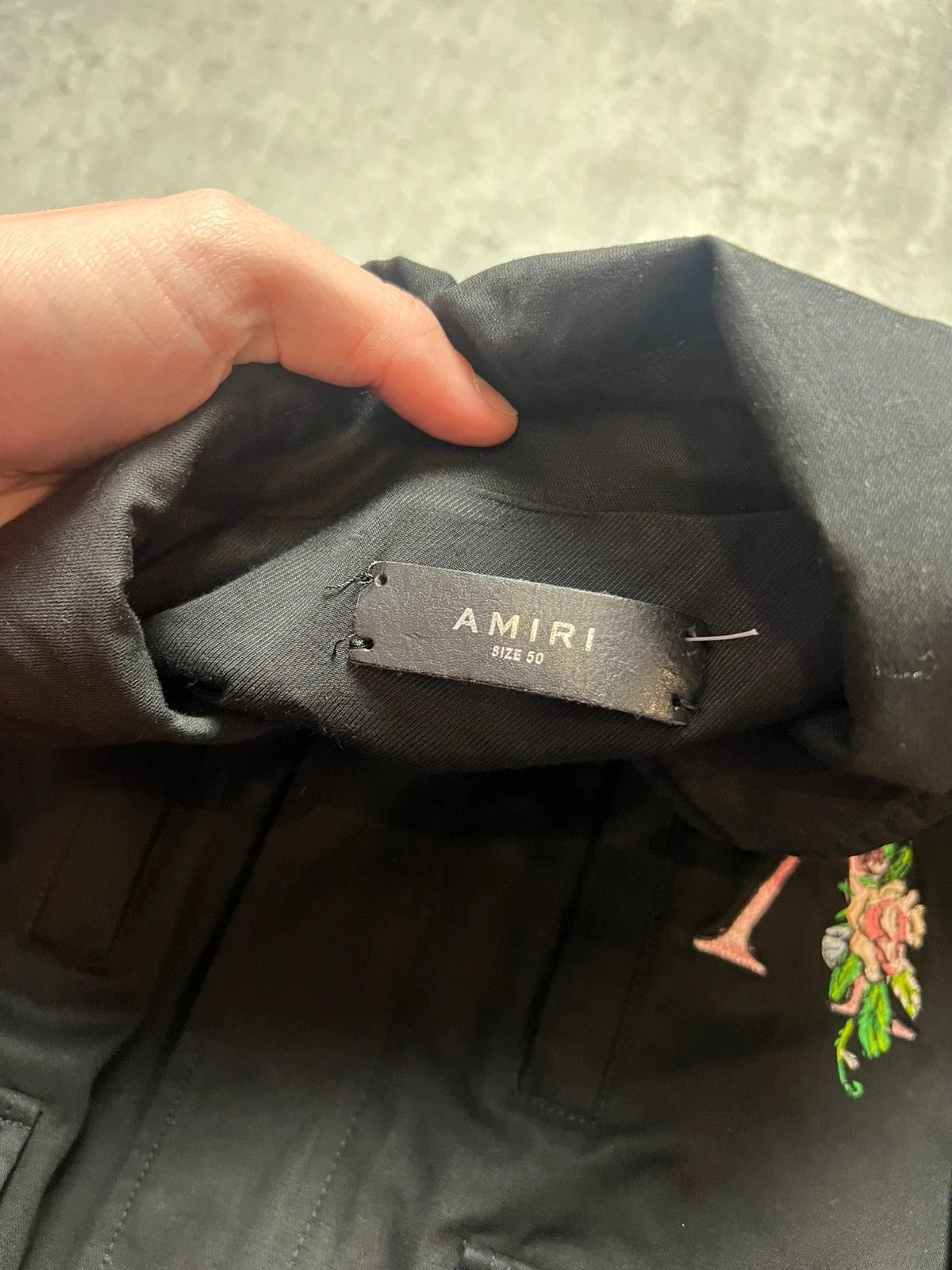 Amiri Amiri Floral logo black ZIP Bomber luxury Size US S / EU 44-46 / 1 - 5 Thumbnail