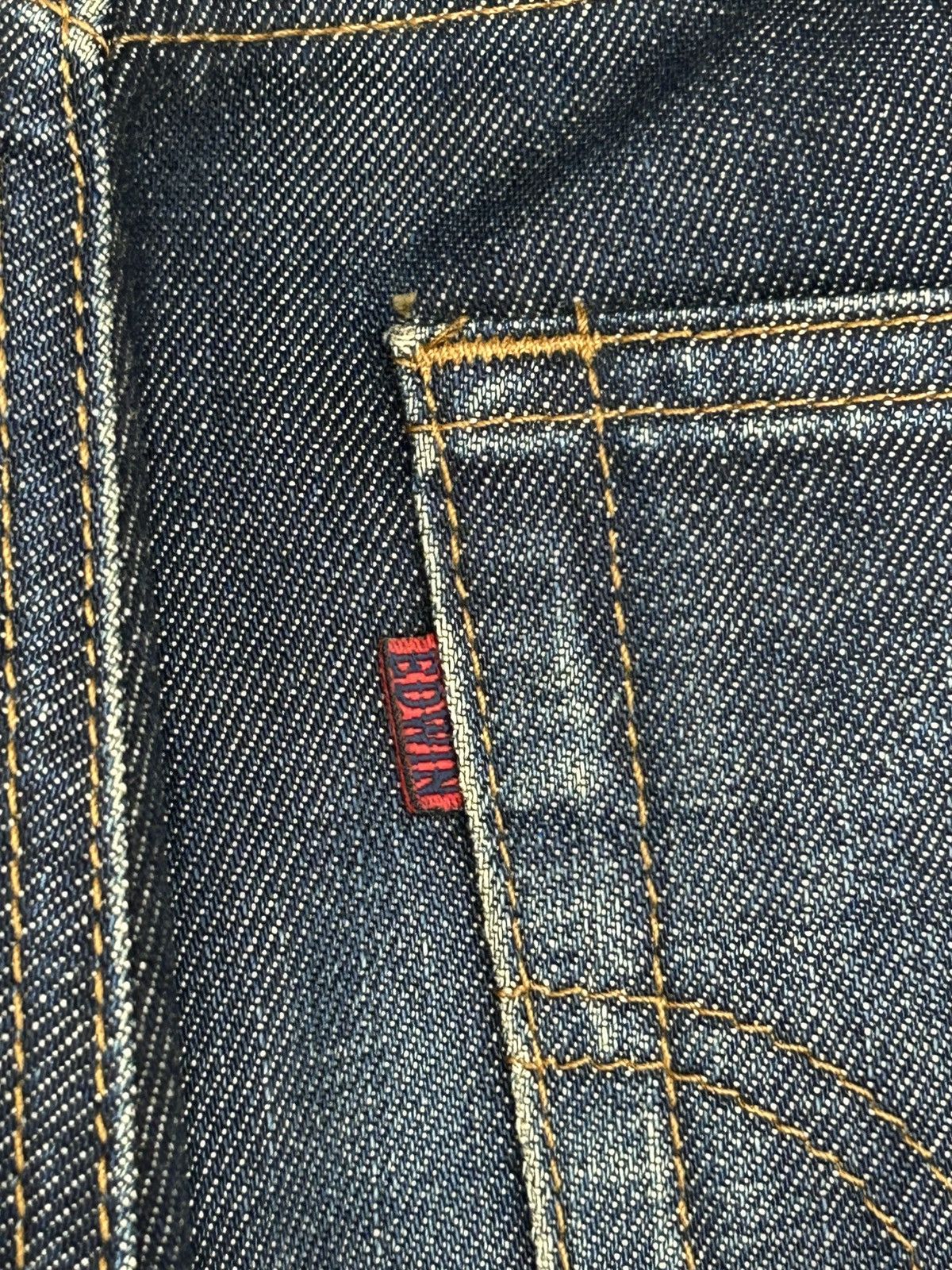 Edwin Edwin Japan 503 Regular Creased Line Whiskers Washed Size US 31 - 12 Thumbnail