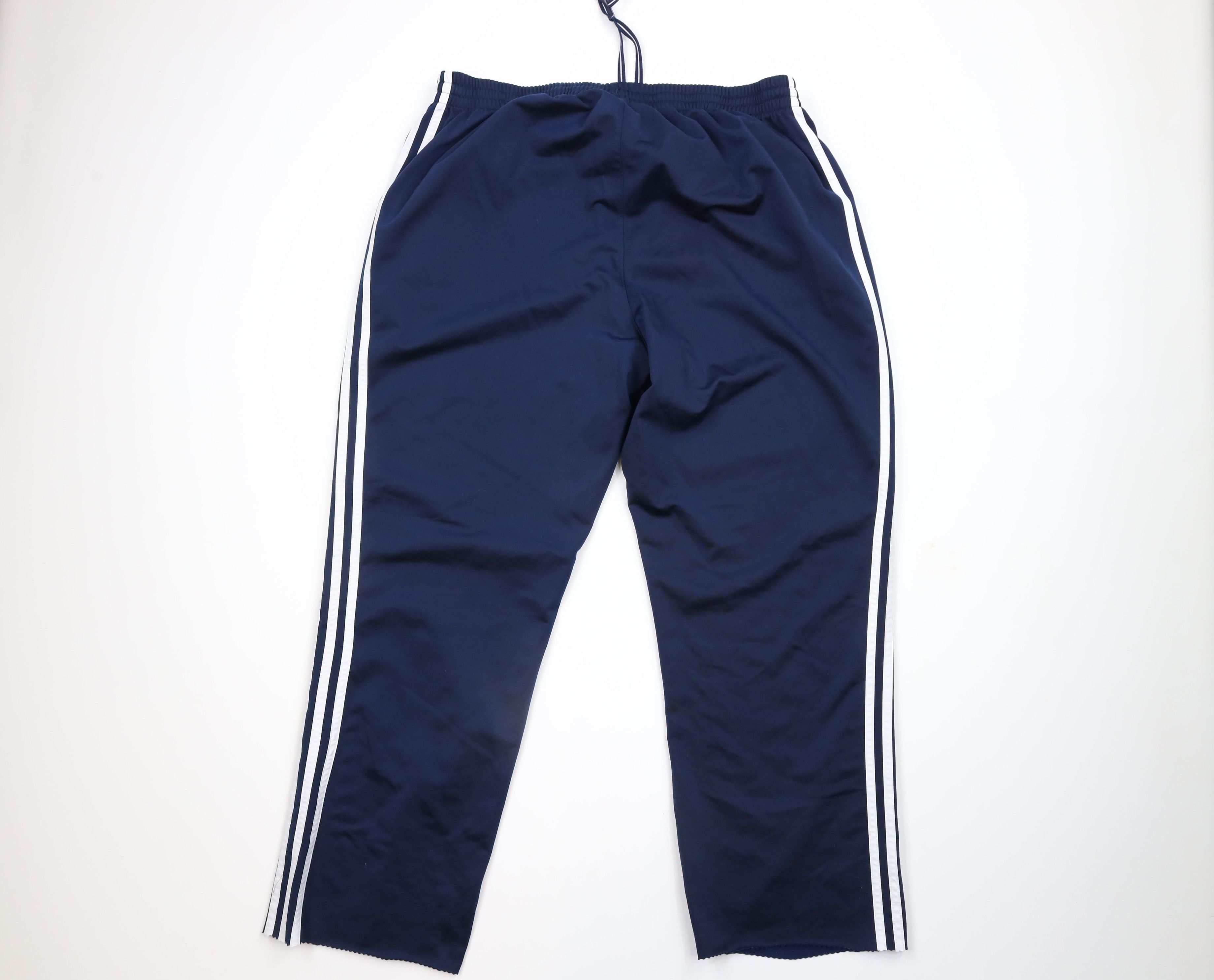 Adidas × Vintage Vintage Adidas Striped Wide Leg Sweatpants Pants Blue Size US 40 / EU 56 - 9 Thumbnail