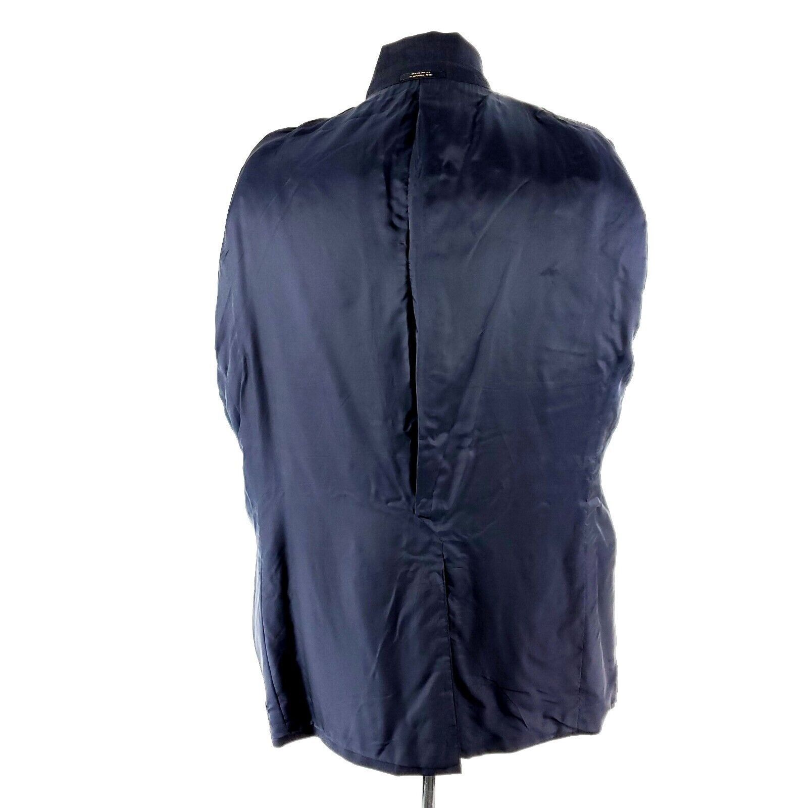 Hart Schaffner Marx Hart Schaffner Marx Wool 2 Button Blazer 46L Blue Suit Jacke Size 46L - 10 Thumbnail