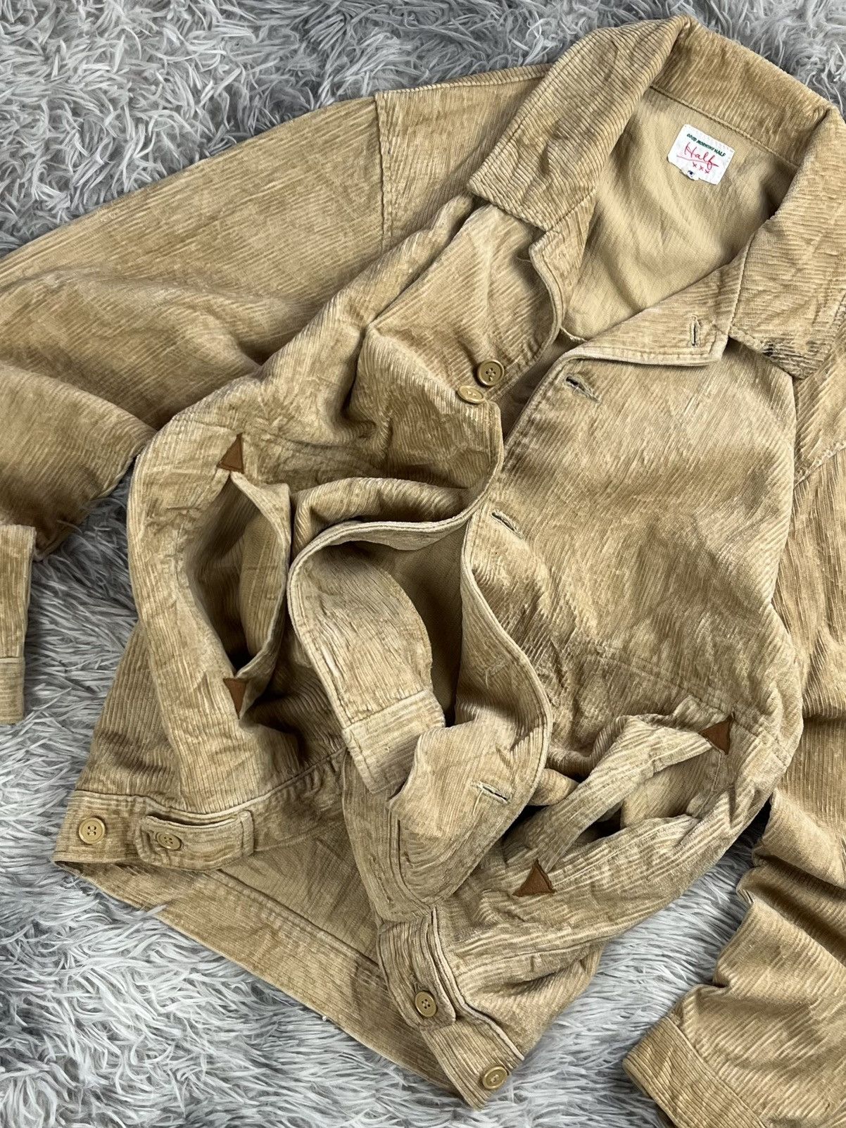 Japanese Brand good morning half corduroy jacket Size US M / EU 48-50 / 2 - 7 Thumbnail