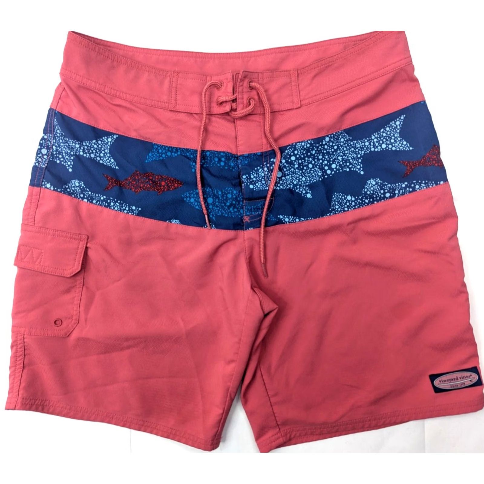 Vineyard Vines Vineyard Vines Board Shorts Mens 32 Blue Pink Salmon Fish Fishing Swim Trunks Size US 32 / EU 48 - 2 Thumbnail